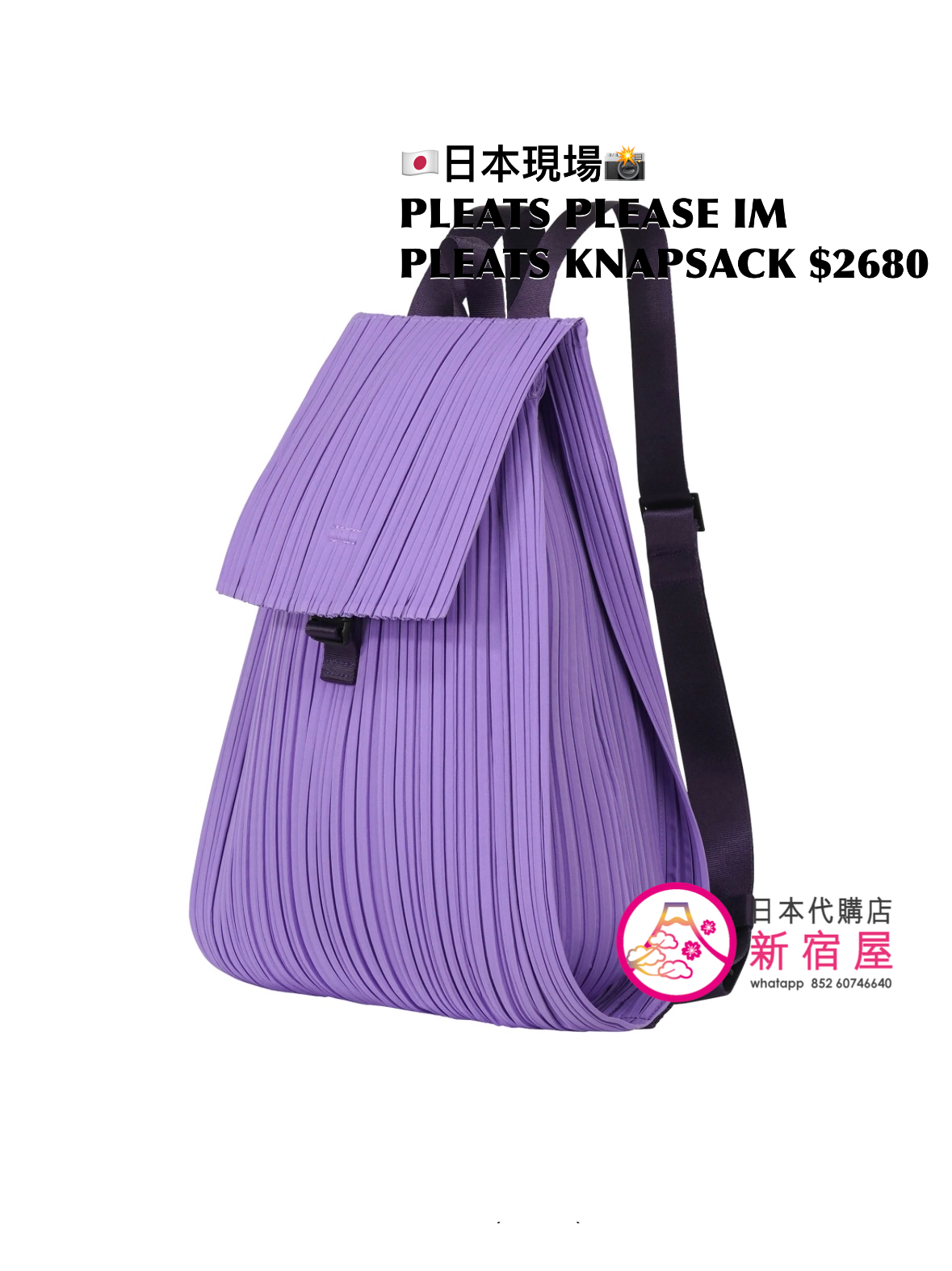 PLEATS PLEASE ISSEY MIYAKE PLEATS KNAPSACK 