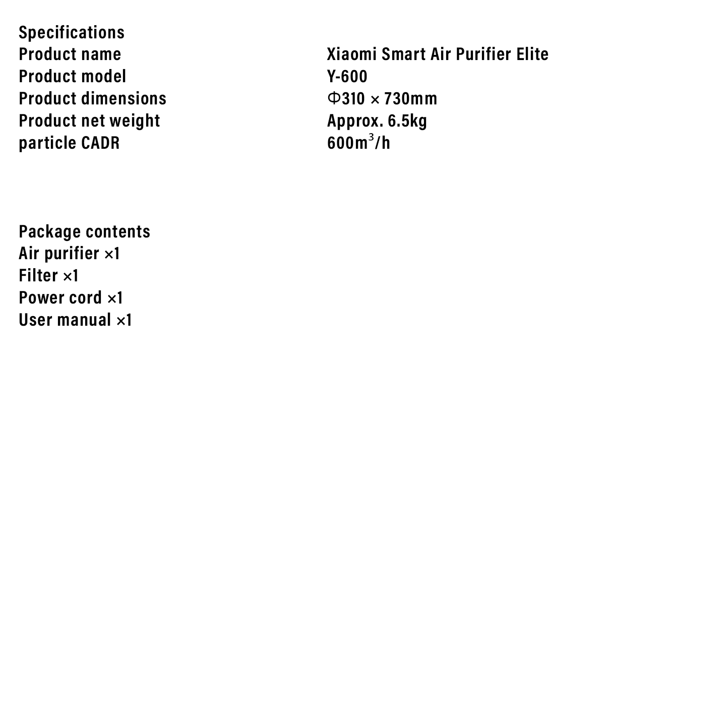 Xiaomi Smart Air Purifier Elite UV-C 125m² (BHR6359EU)