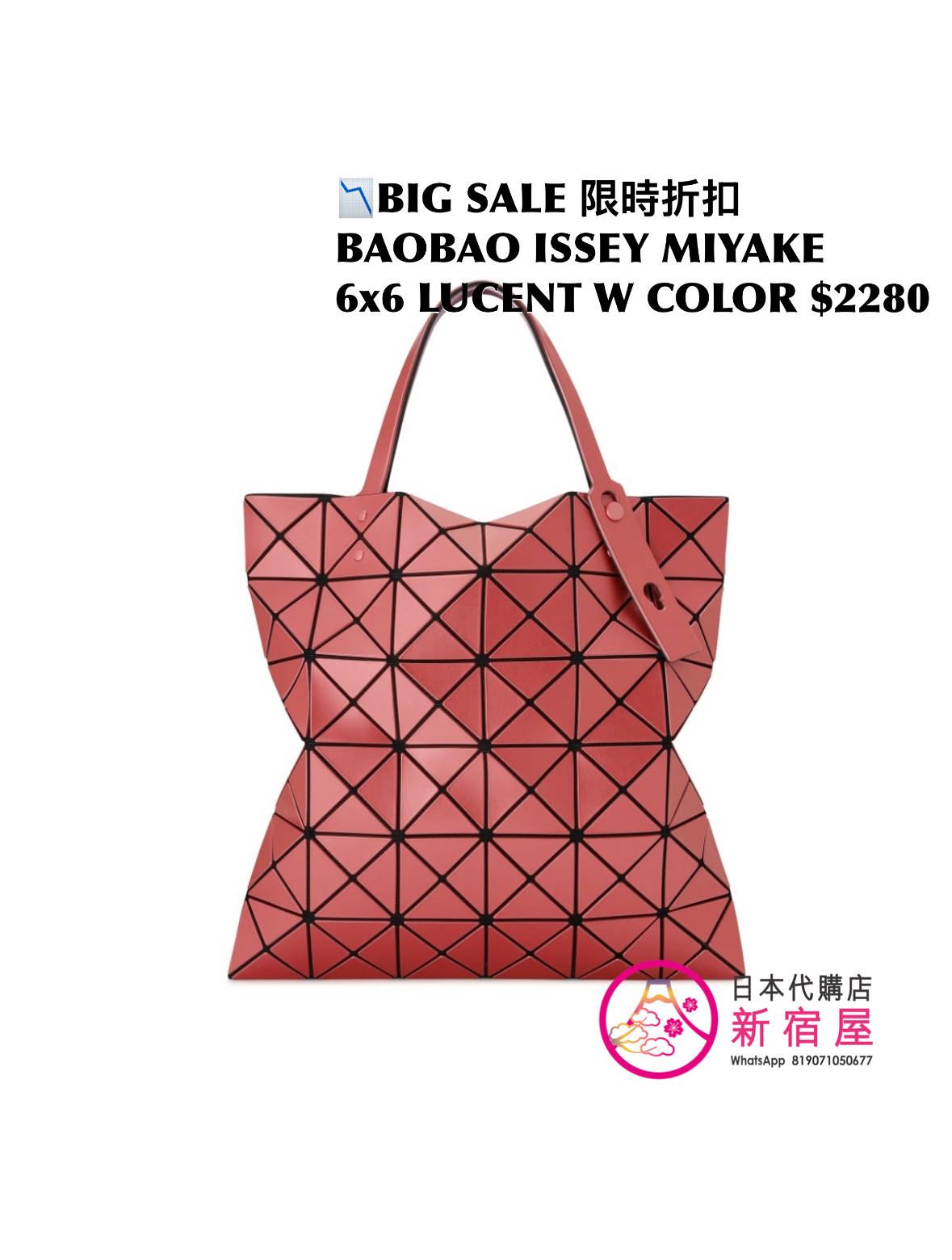 BAOBAO ISSEY MIYAKE 6x6 LUCENT W COLOR