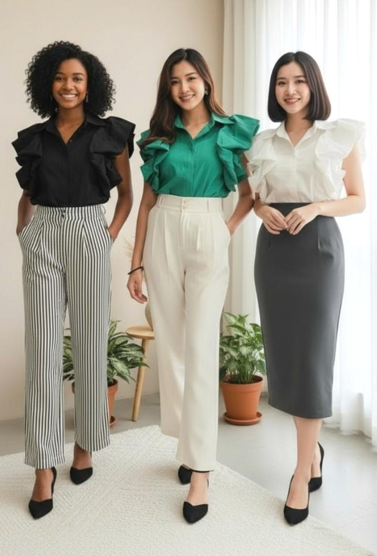 Power Puff Sleeve Blouse