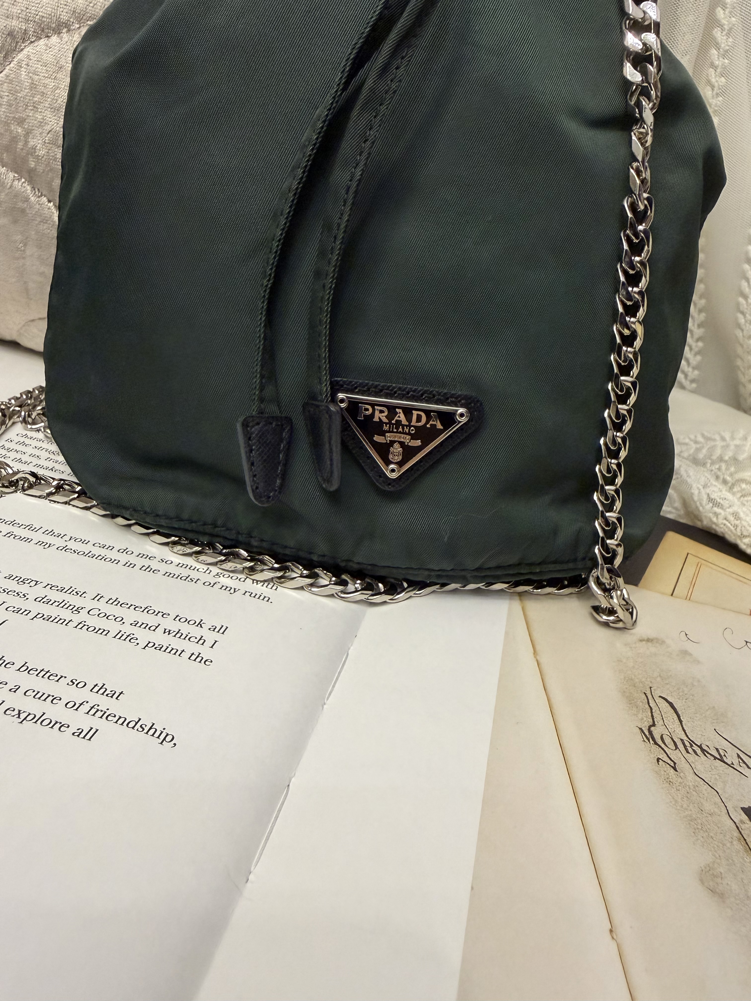 Prada green Bucket bag