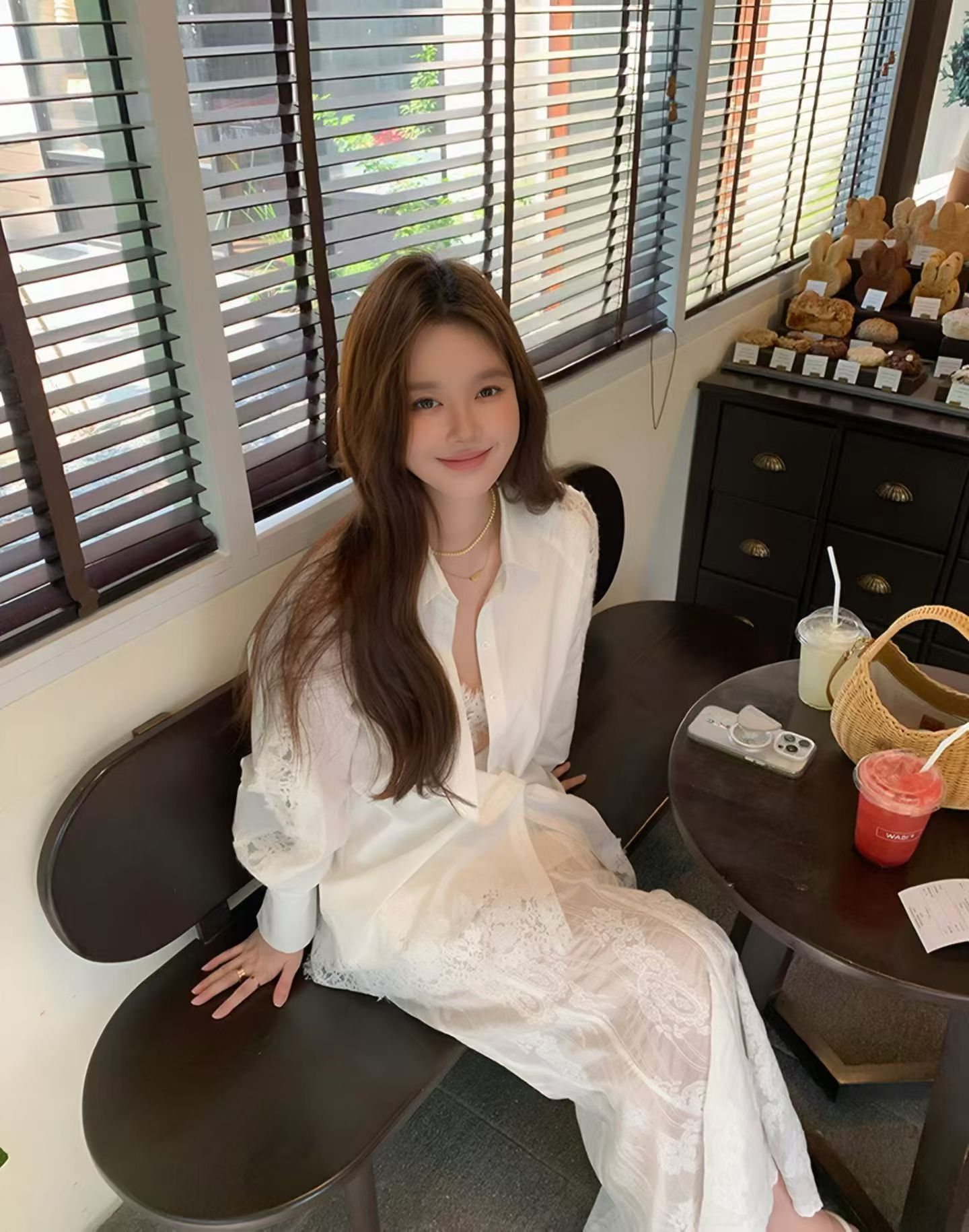 1777 White Tea Lace Set 白茶蕾丝套装 *不包含吊带内搭