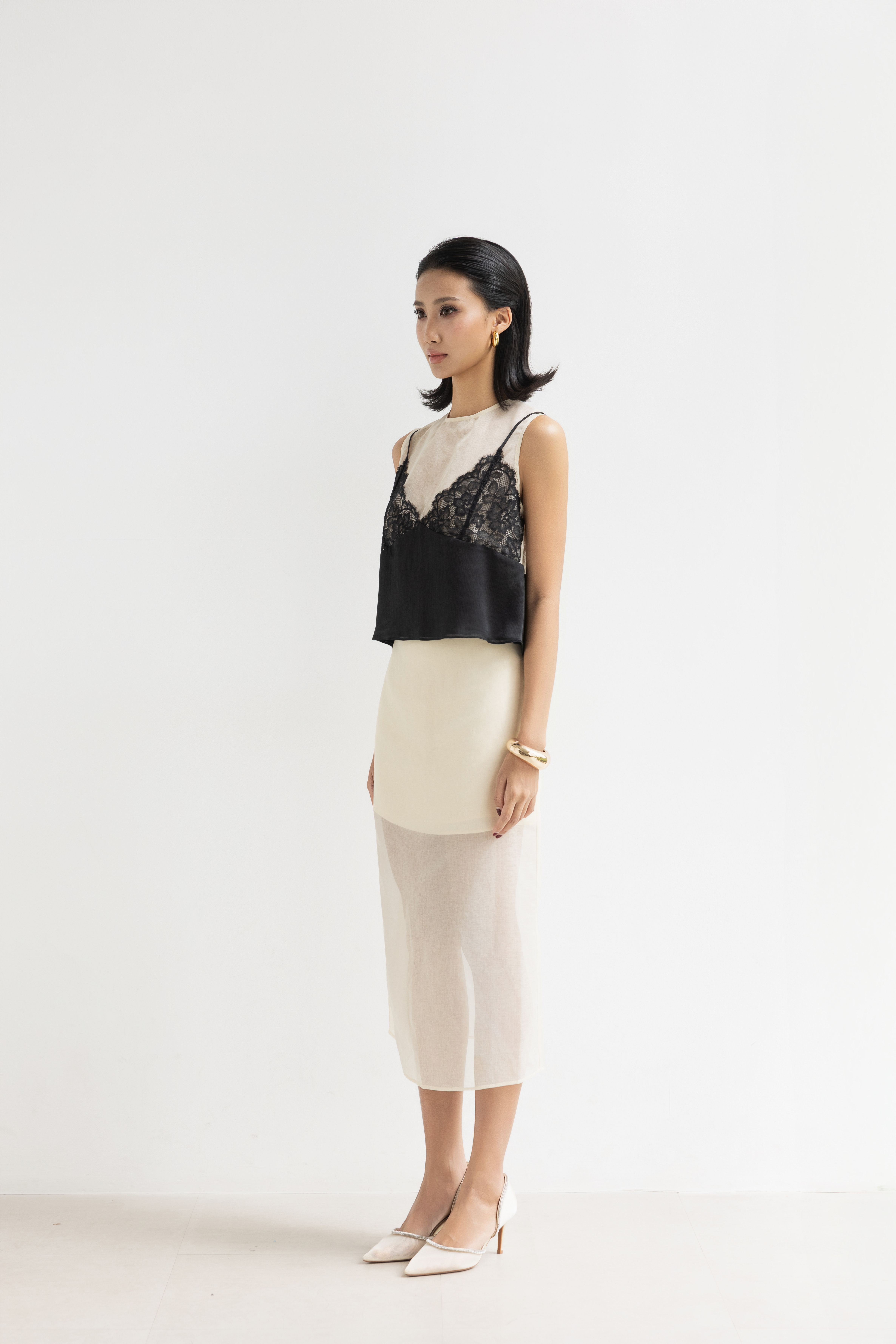 The Elise Lace-Overlay Top