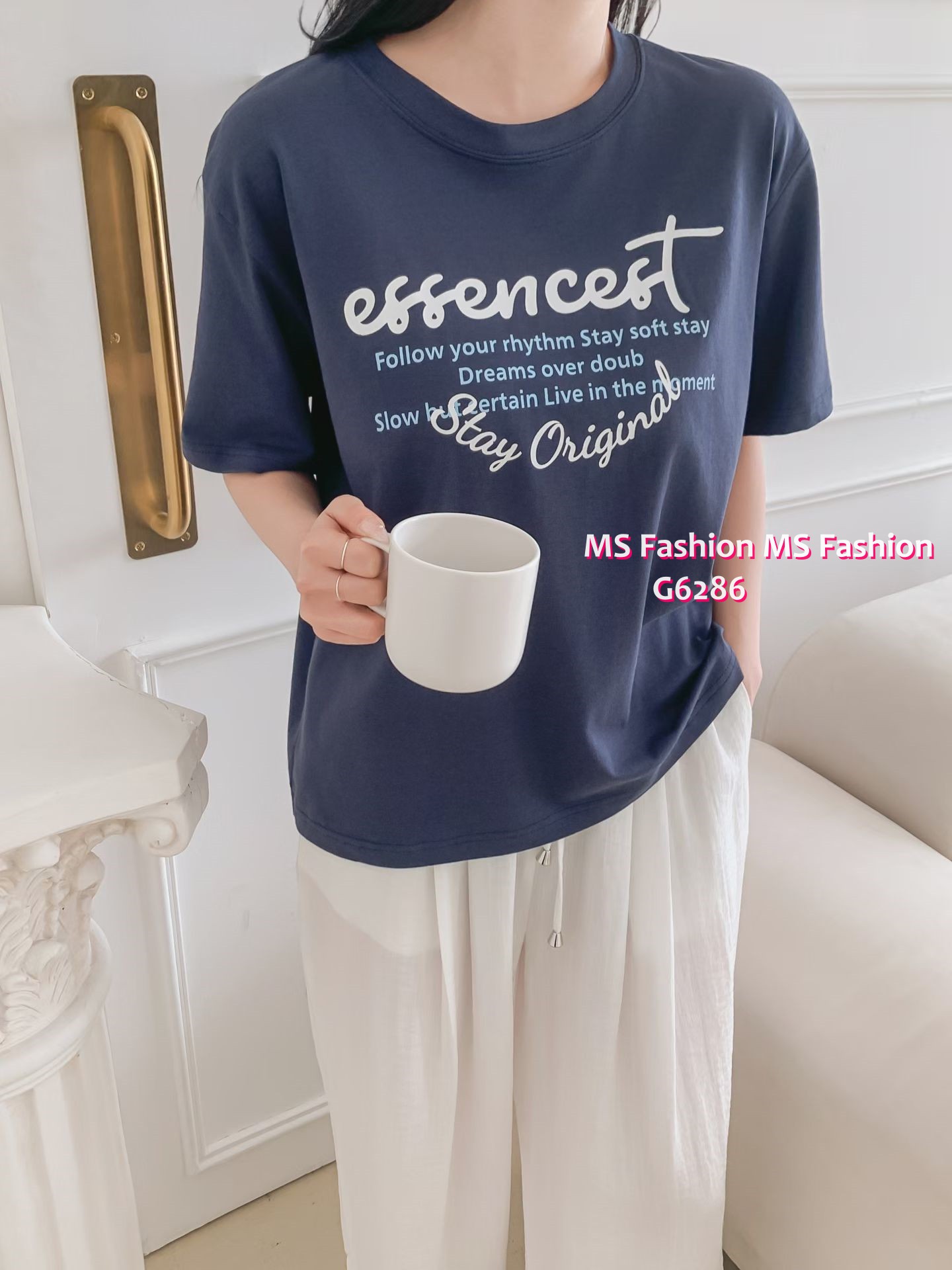 G6286 韓國🇰🇷靚字母print top