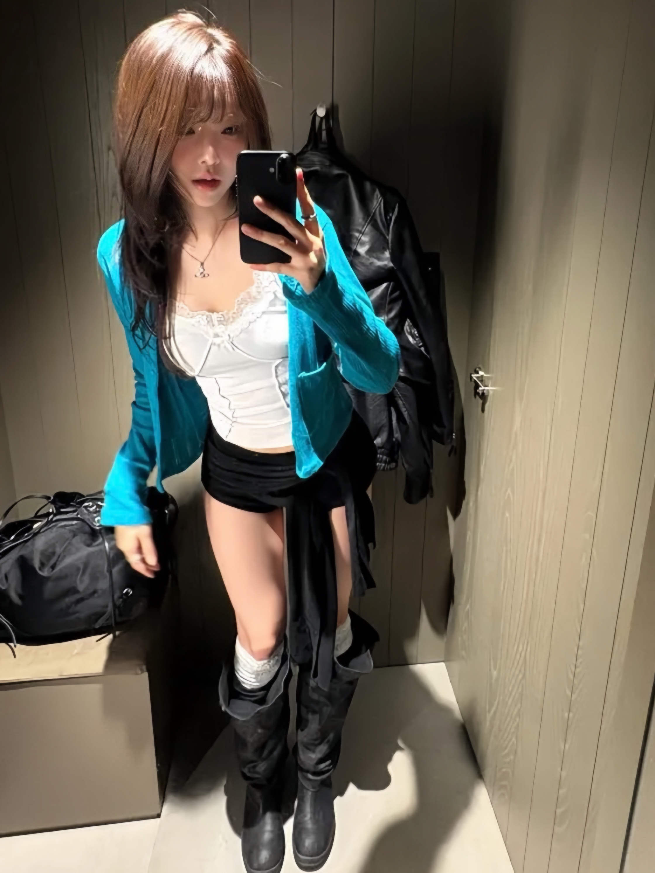 Layered Wrap-Front Micro Shorts