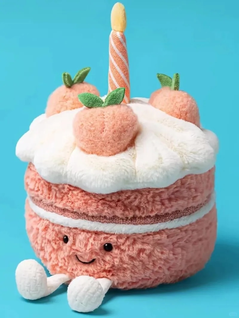 JELLYCAT 上海限定2.0 趣味蜜爾桃子蛋糕 連Pin及貼紙