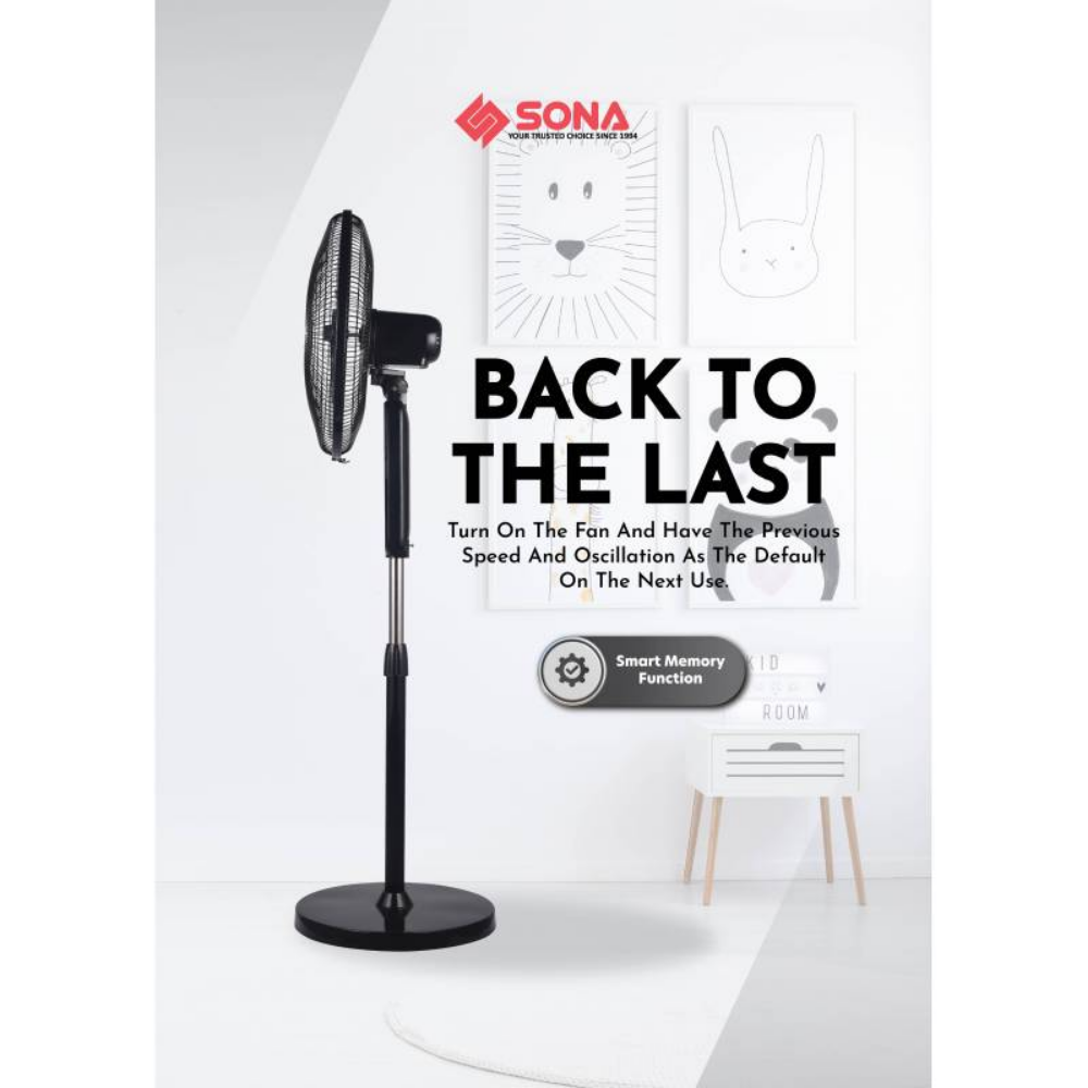 Sona 18" Remote DC Stand Fan SFS 1192DC QT
