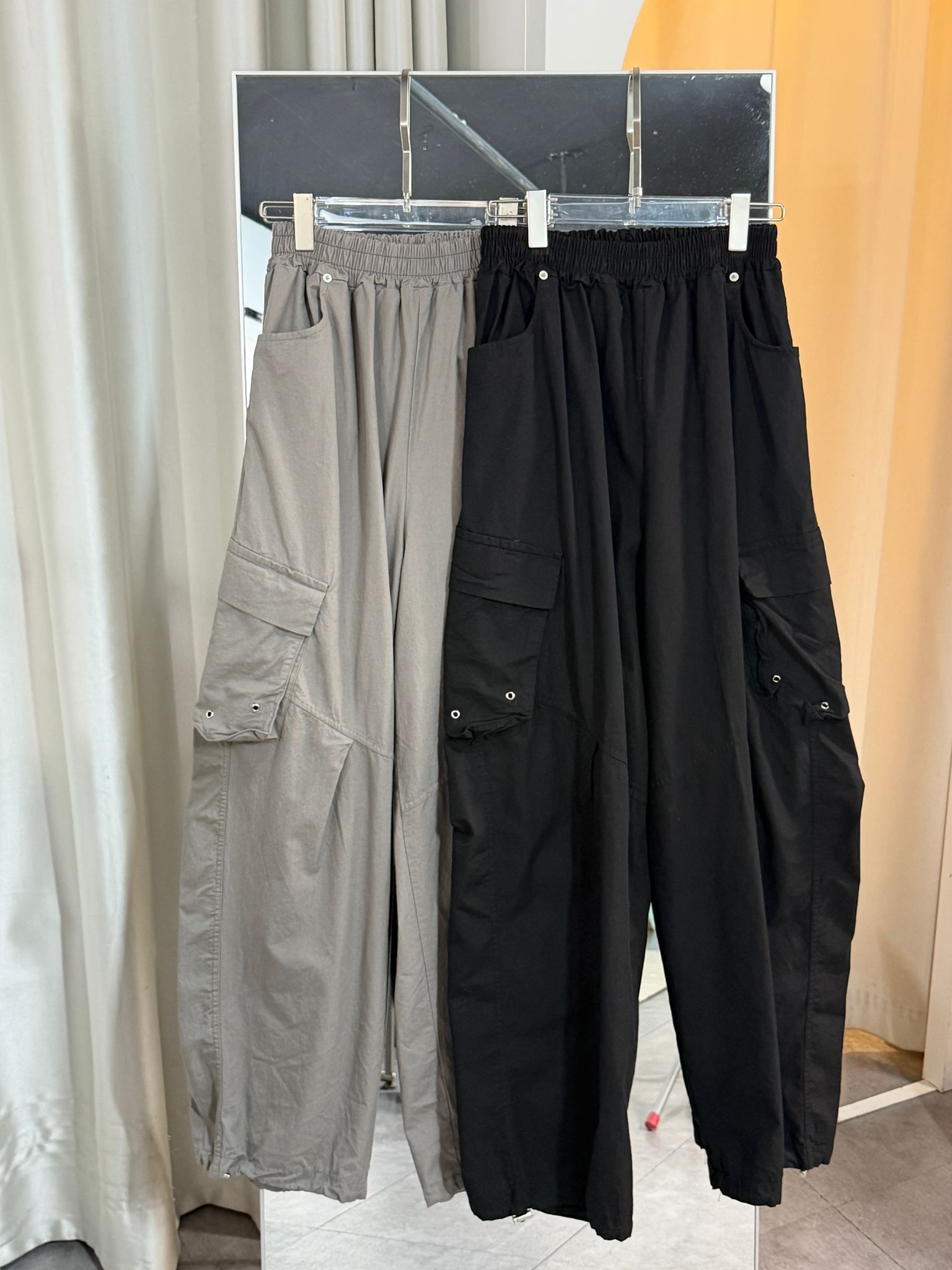 休閒大袋工裝褲