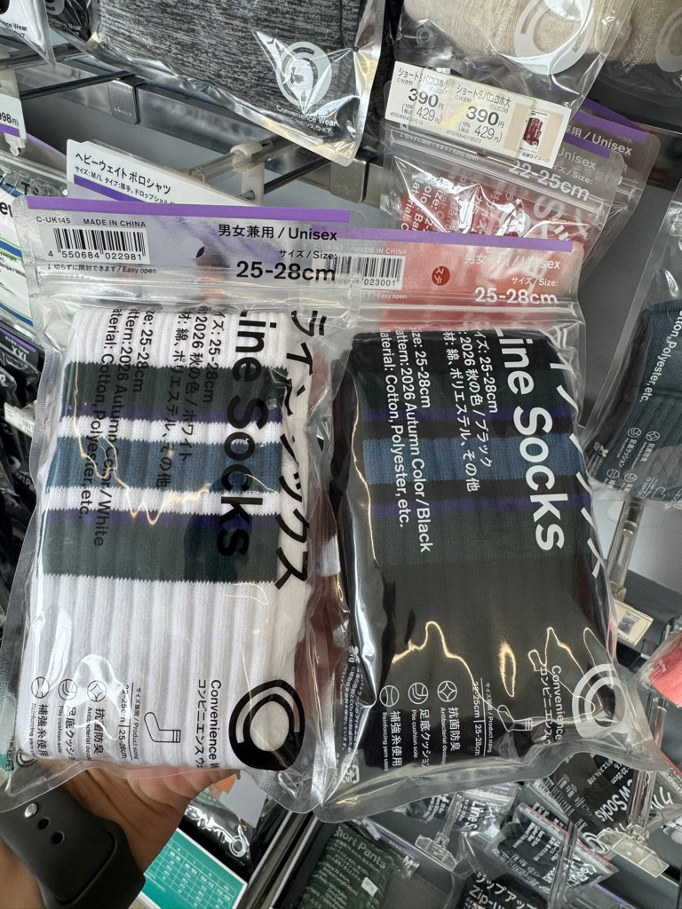 [連線商品需補運費]日本family mart Line Socks中長襪