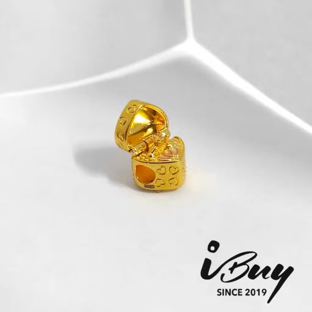 916 HARD GOLD LOVE BOX + DIAMOND RING 916 硬金 爱心盒+砖戒