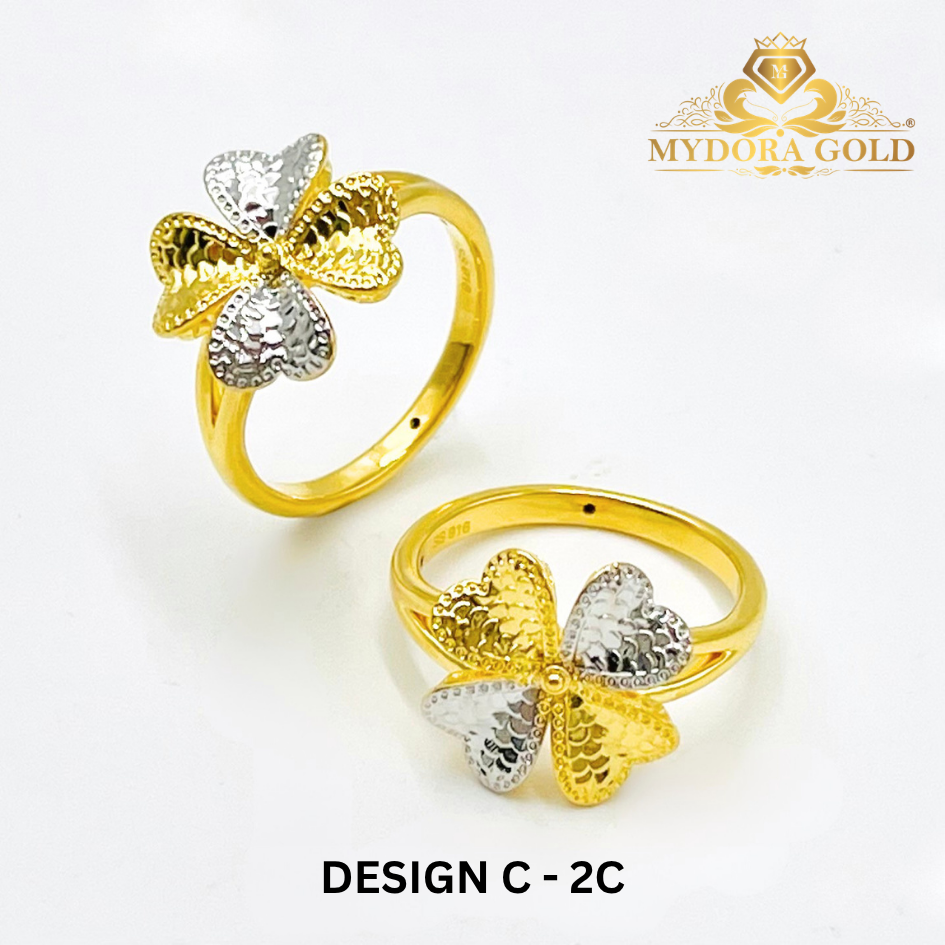 MYDORA Cincin Lucky Four In Love (5G) l EMAS 916/22K