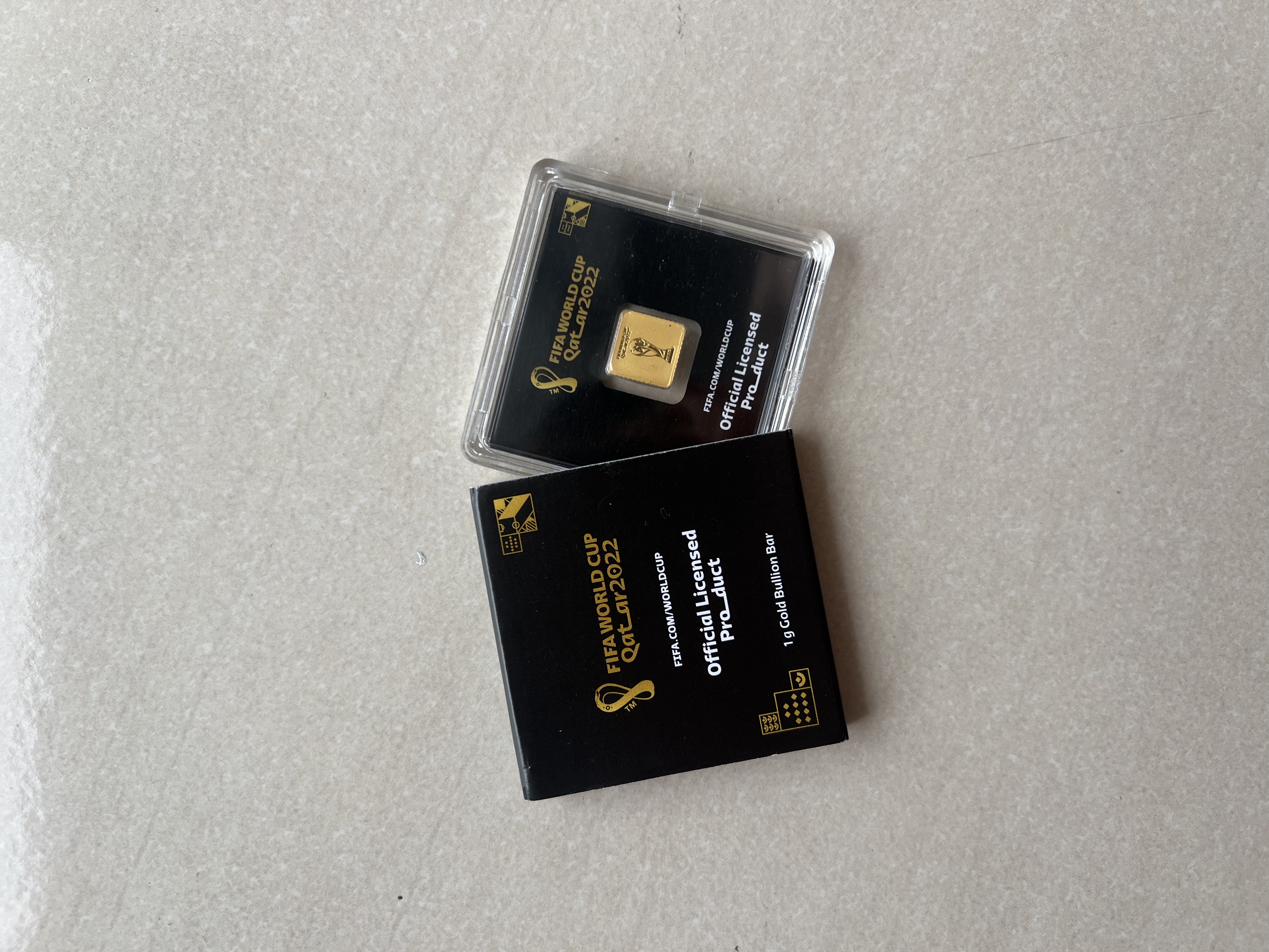 (SN:2110) FIFA World-Cup Qatar 2022 1g 🇩🇪 Limited Gold Bar Emas 999.9 足球赛