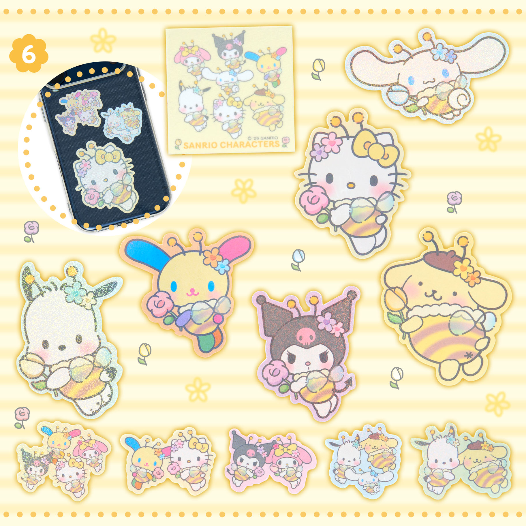 日本預訂📍日本Sanrio得意蜜蜂仔造型系列 - 公仔吊飾/電話吊飾/袋仔/Tote Bag/盲盒 4/3日本開售