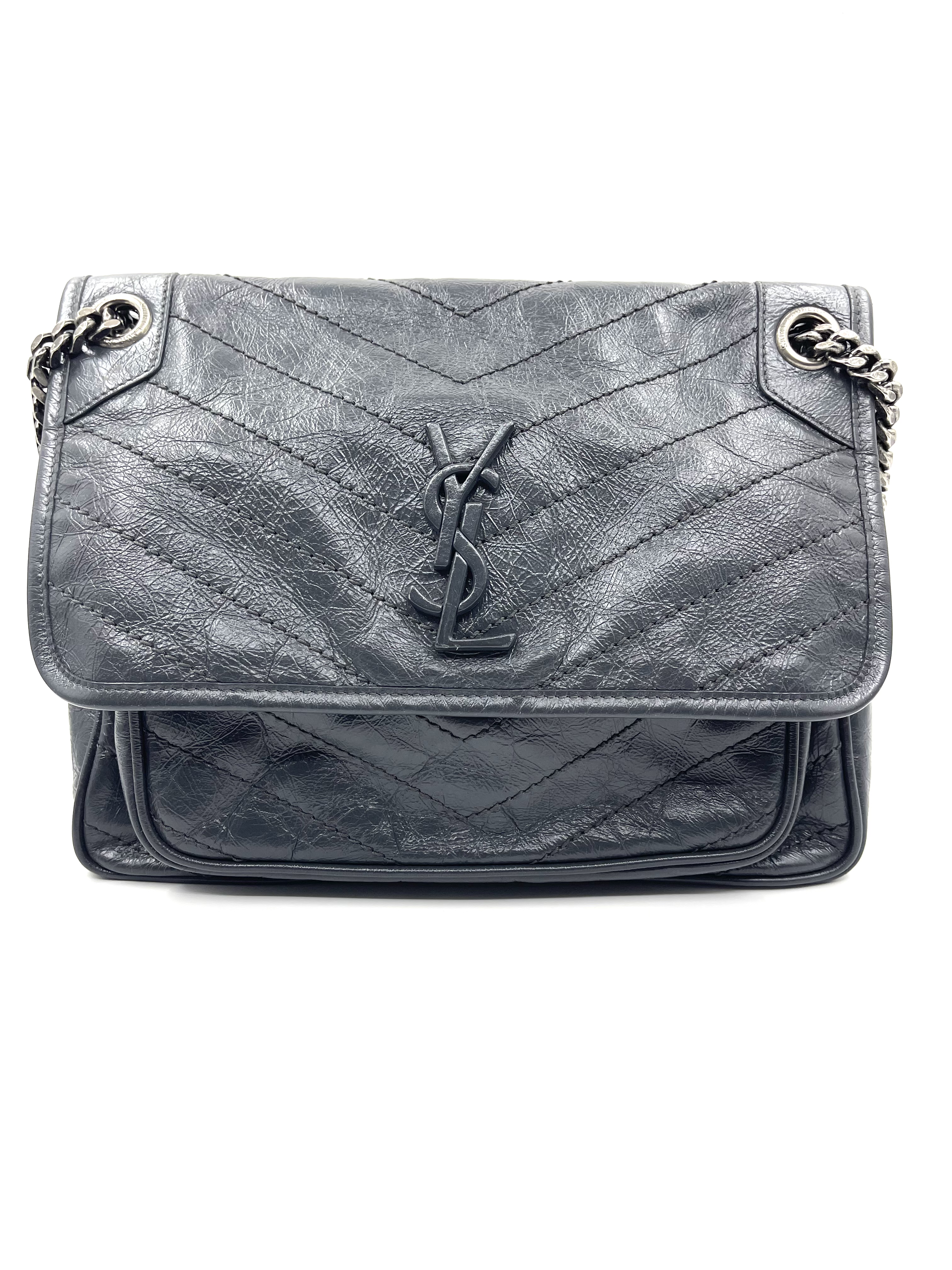 Pre-Owned YSL Niki / Grey / 產品編號：2472203