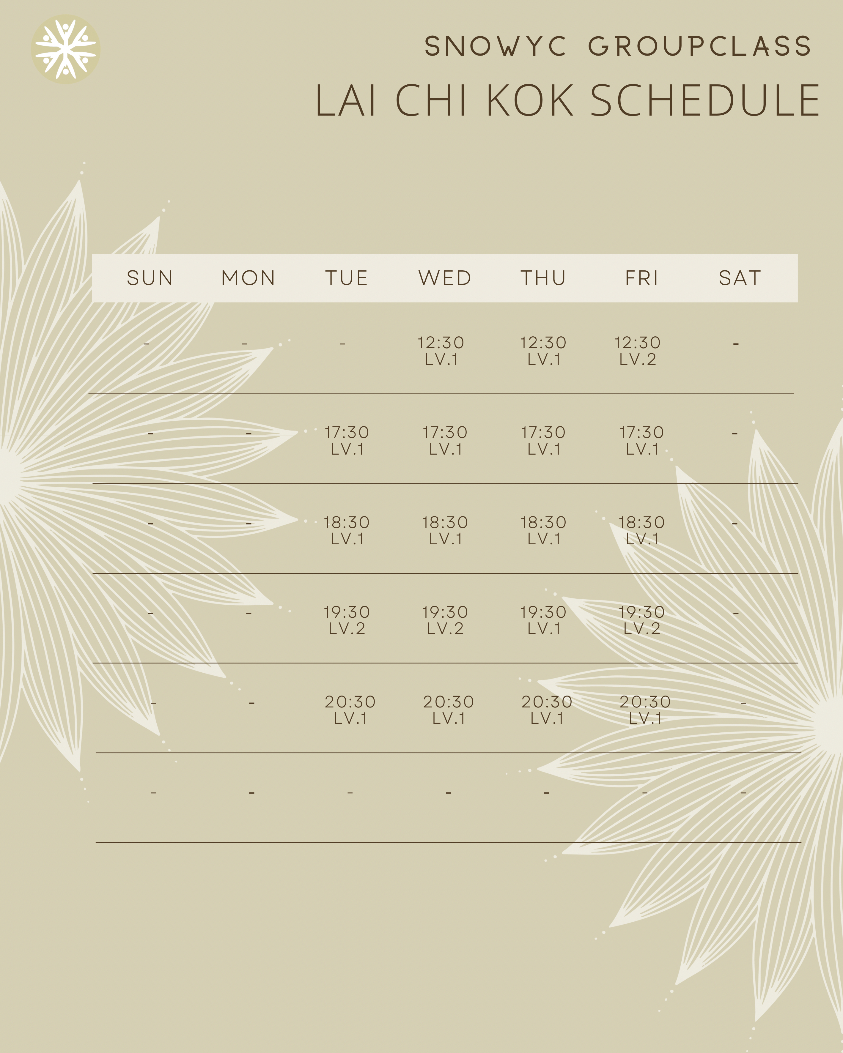 《荔枝角分店》4月份Snowyc GroupClass(需即時付款)