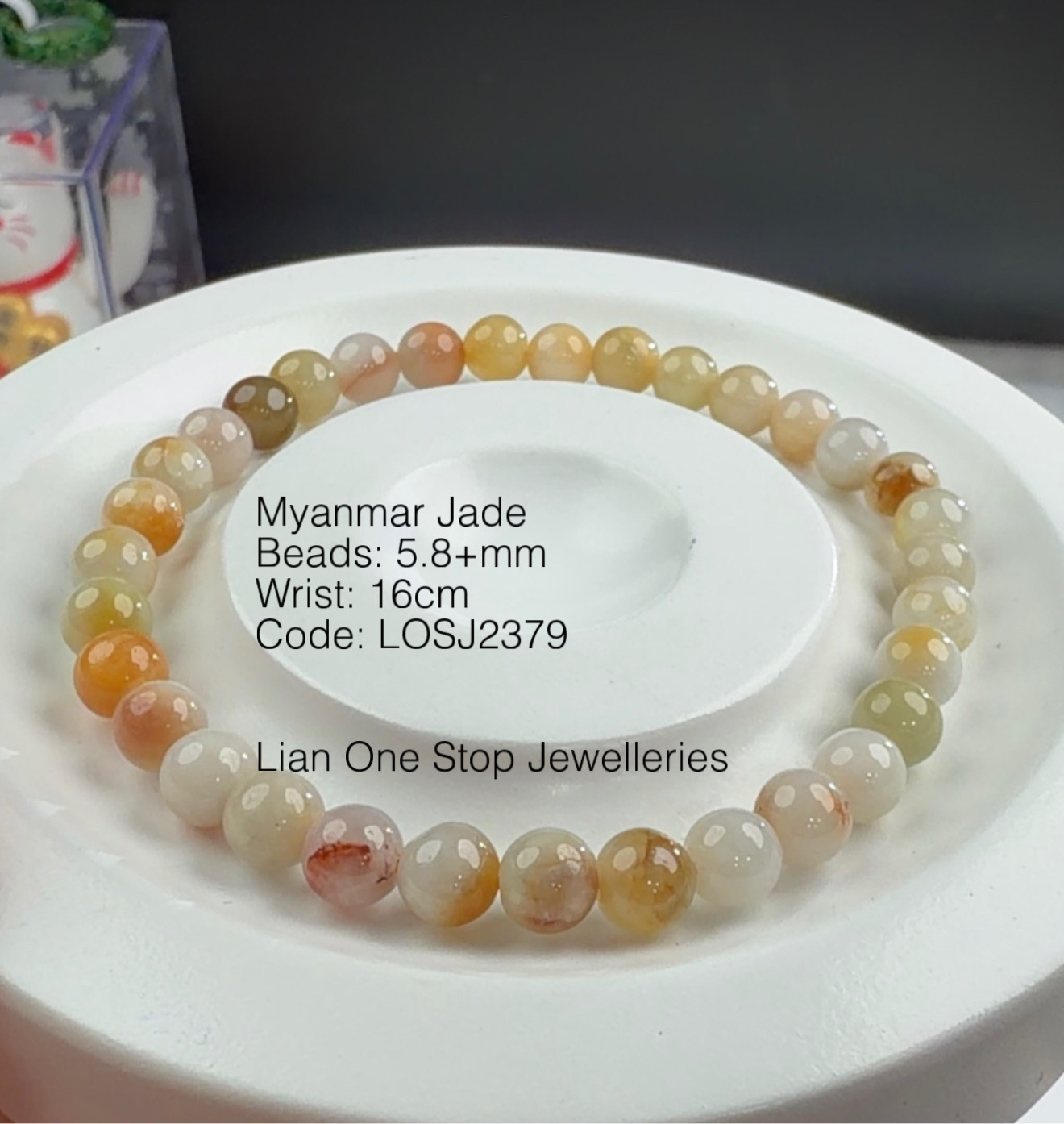 Code: LOSJ2379 Myanmar Jade 5.8+mm