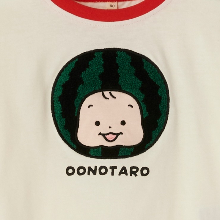 🇯🇵限量預訂 日本直送🇯🇵Oonotaro人物西瓜毛毛刺繡貼花短袖T恤