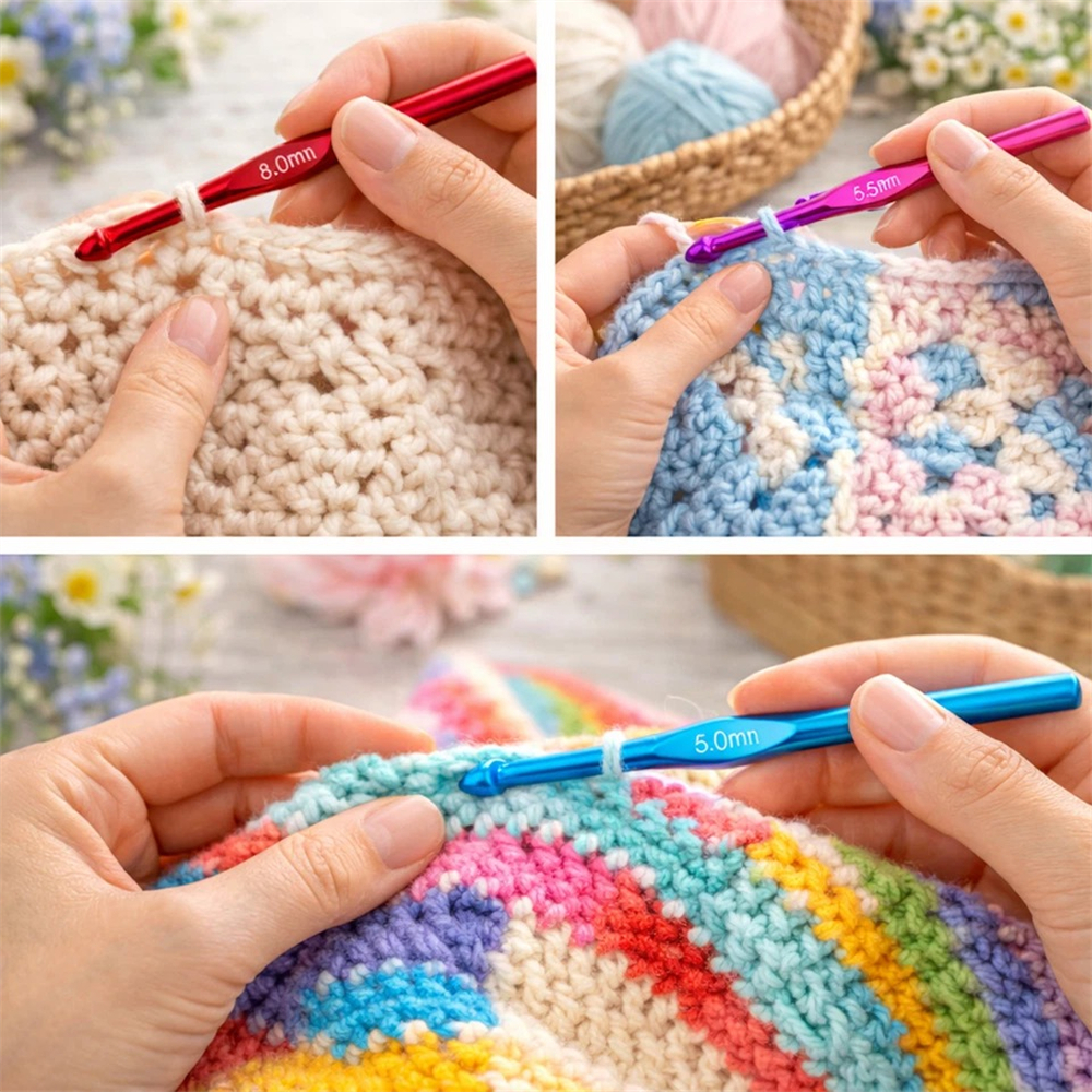 彩色毛衣鉤針 12件套 UA0526