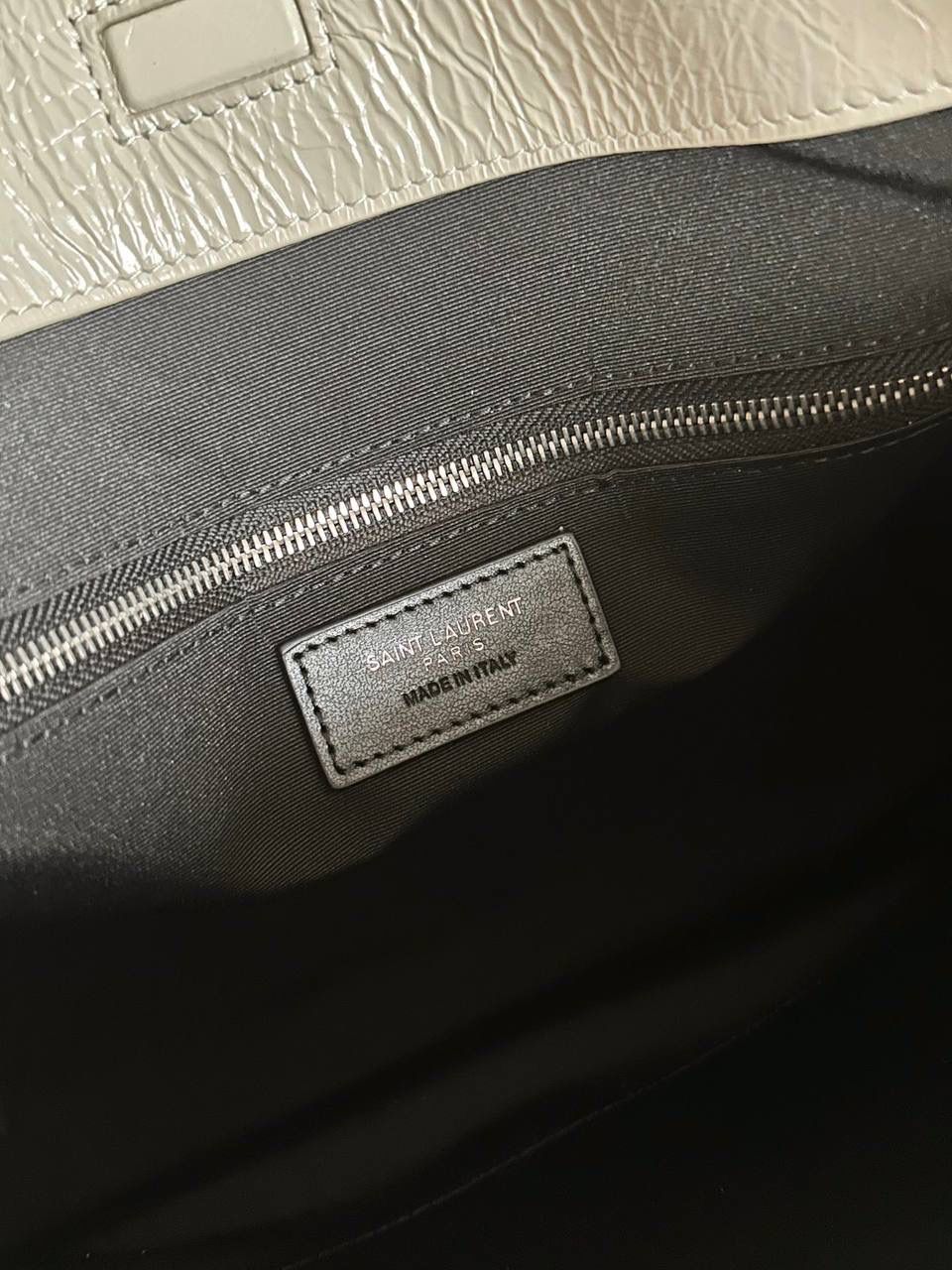 Saint Laurent 圣罗兰 Rive Gauche 白色皮革手提包