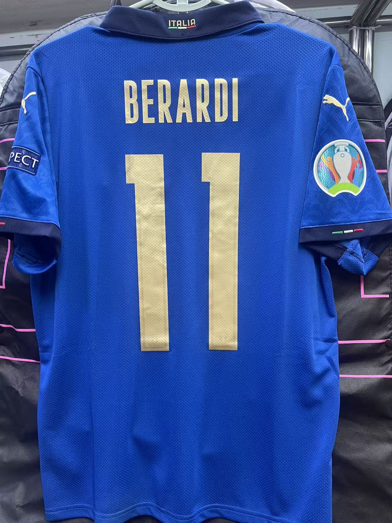 EURO 2020 Final Italy Home #11 BERARDI Size M "BNWT"