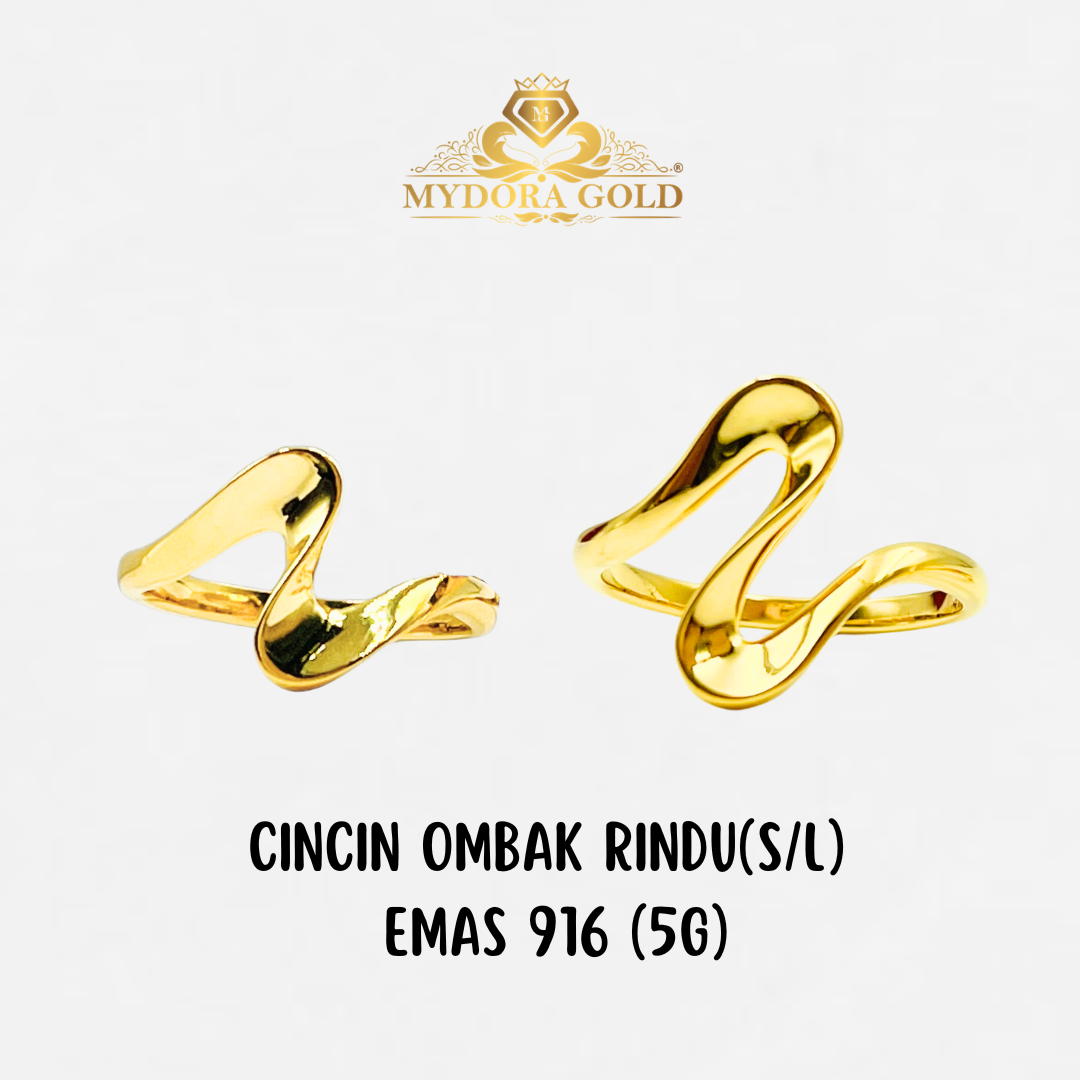 MYDORA Cincin Ombak Rindu (5G) l EMAS 916/22K