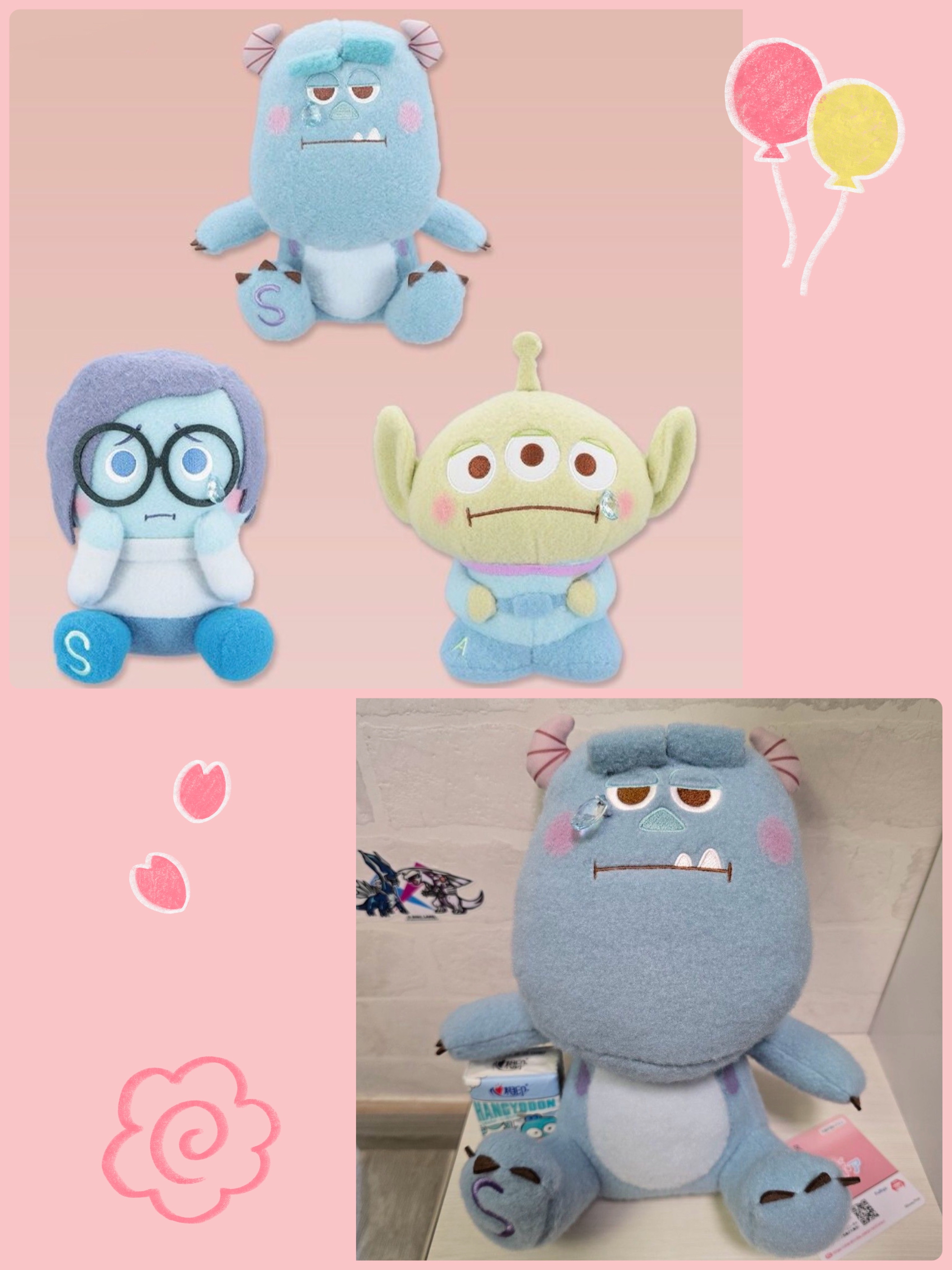 ☆現貨☆日本直送Disney Pixar 怪獸公司Monster, Inc. 仿羊毛質地James Sullivan毛毛公仔