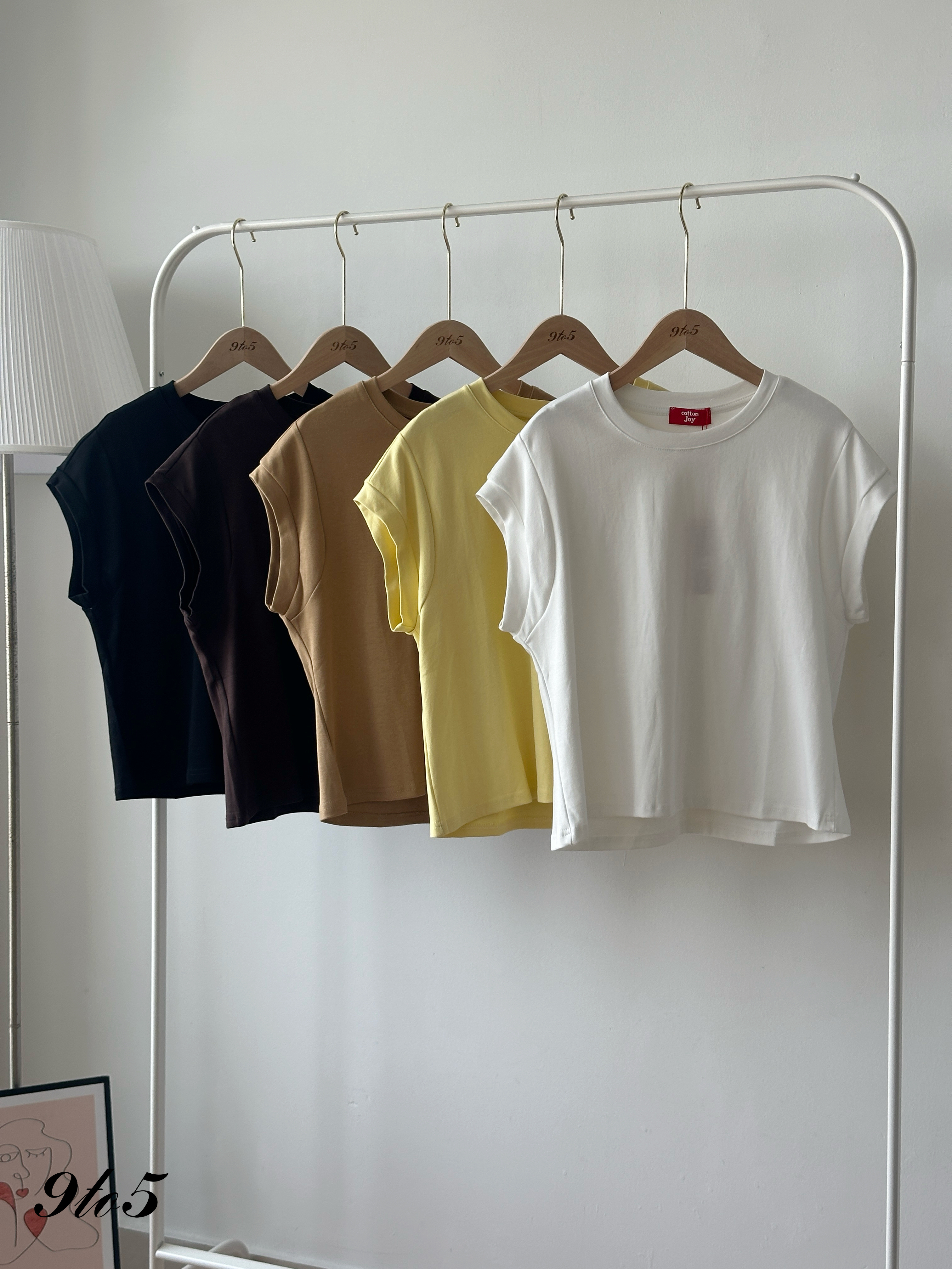 T4431 Cape Sleeve Plain Tee - 5 Colors 