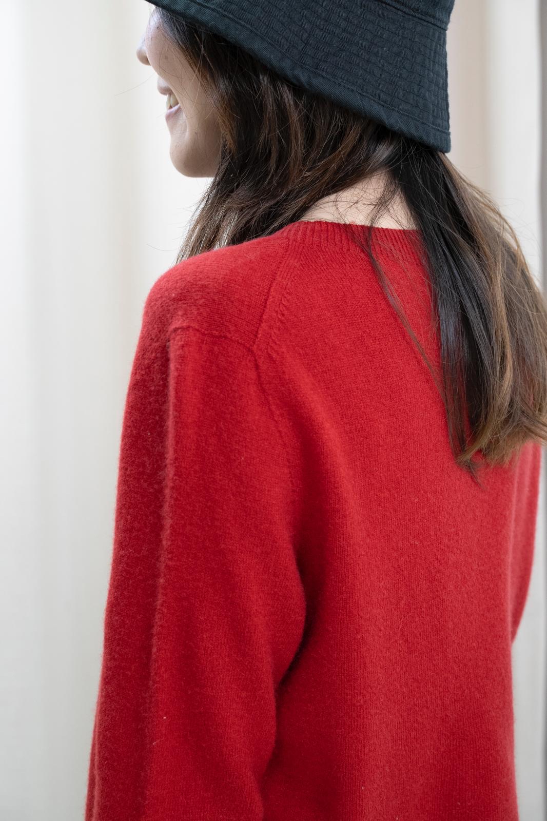 合身羊毛上衣（紅色）