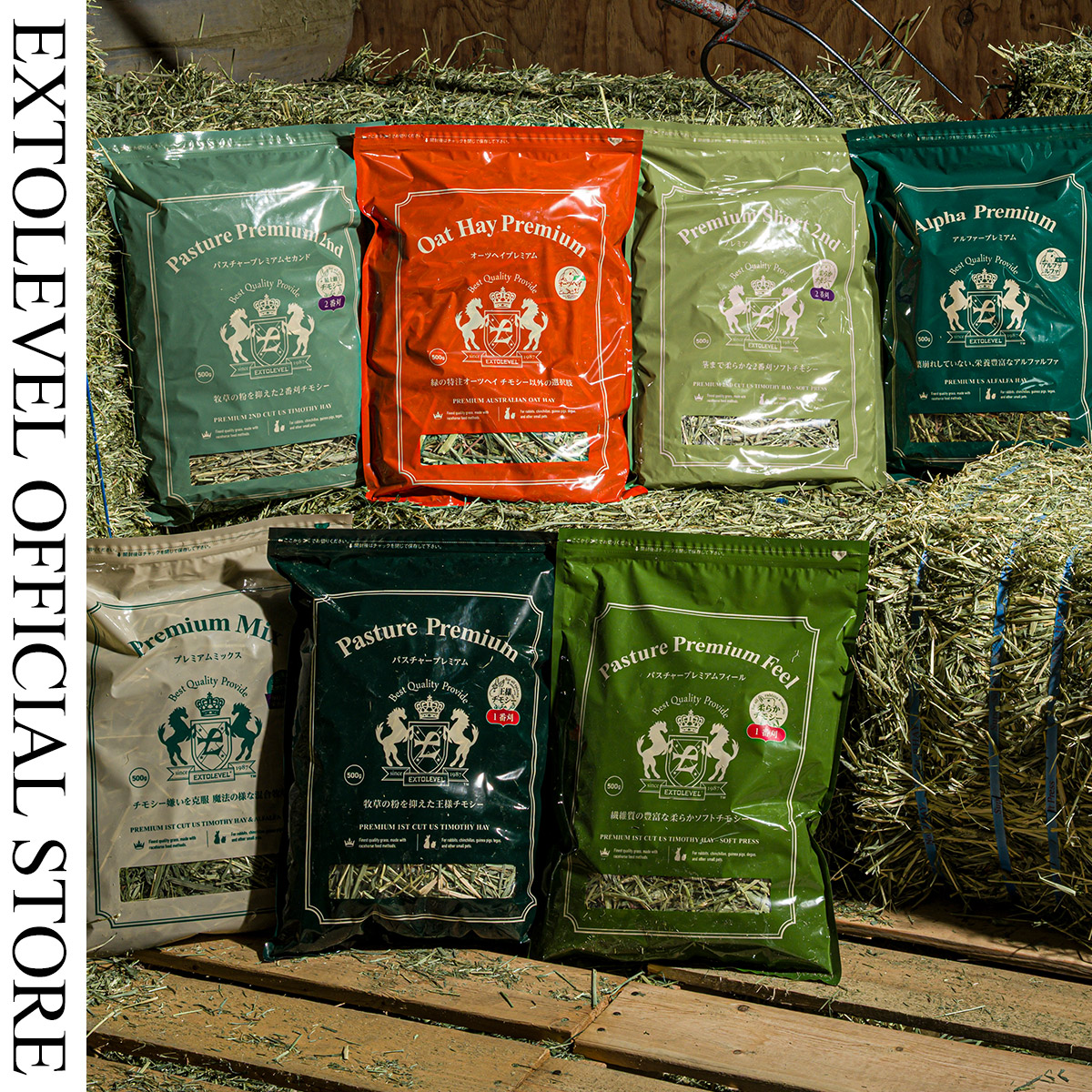 珍惜生命-3小兔成長基金 [日本直送] EXTOLEVEL Timothy Pasture Premium 提摩西草一割 500g (新舊包裝隨機發貨) ##六包優惠裝包京東上門派遞
