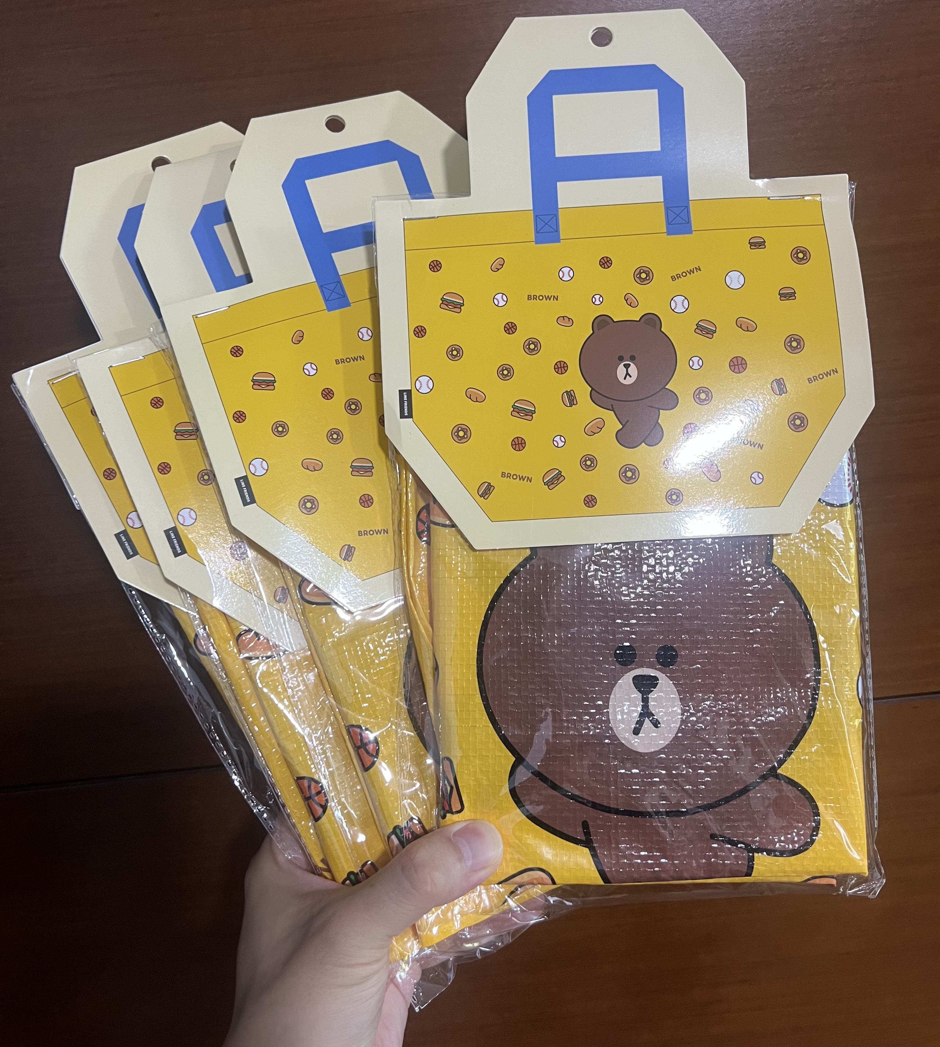 💟現貨💟🇨🇷泰國LINE FRIENDS BROWN 熊大環保袋 