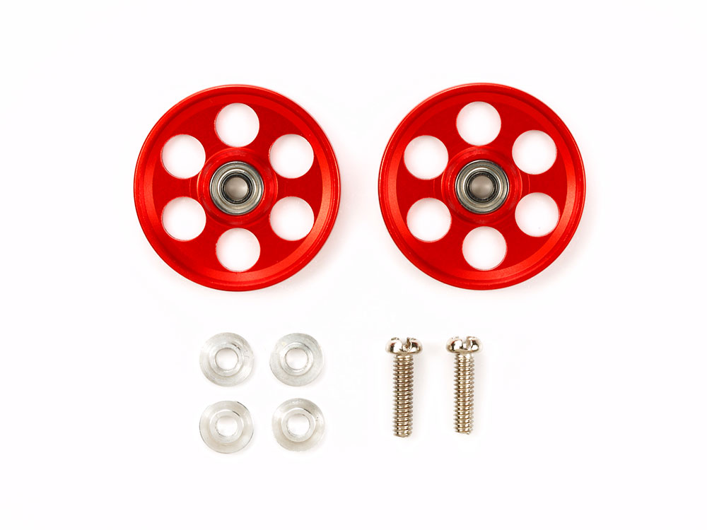 HG LIGHTWEIGHT 19mm ALUMINUM BALL-RACE ROLLERS (RINGLESS/RED)