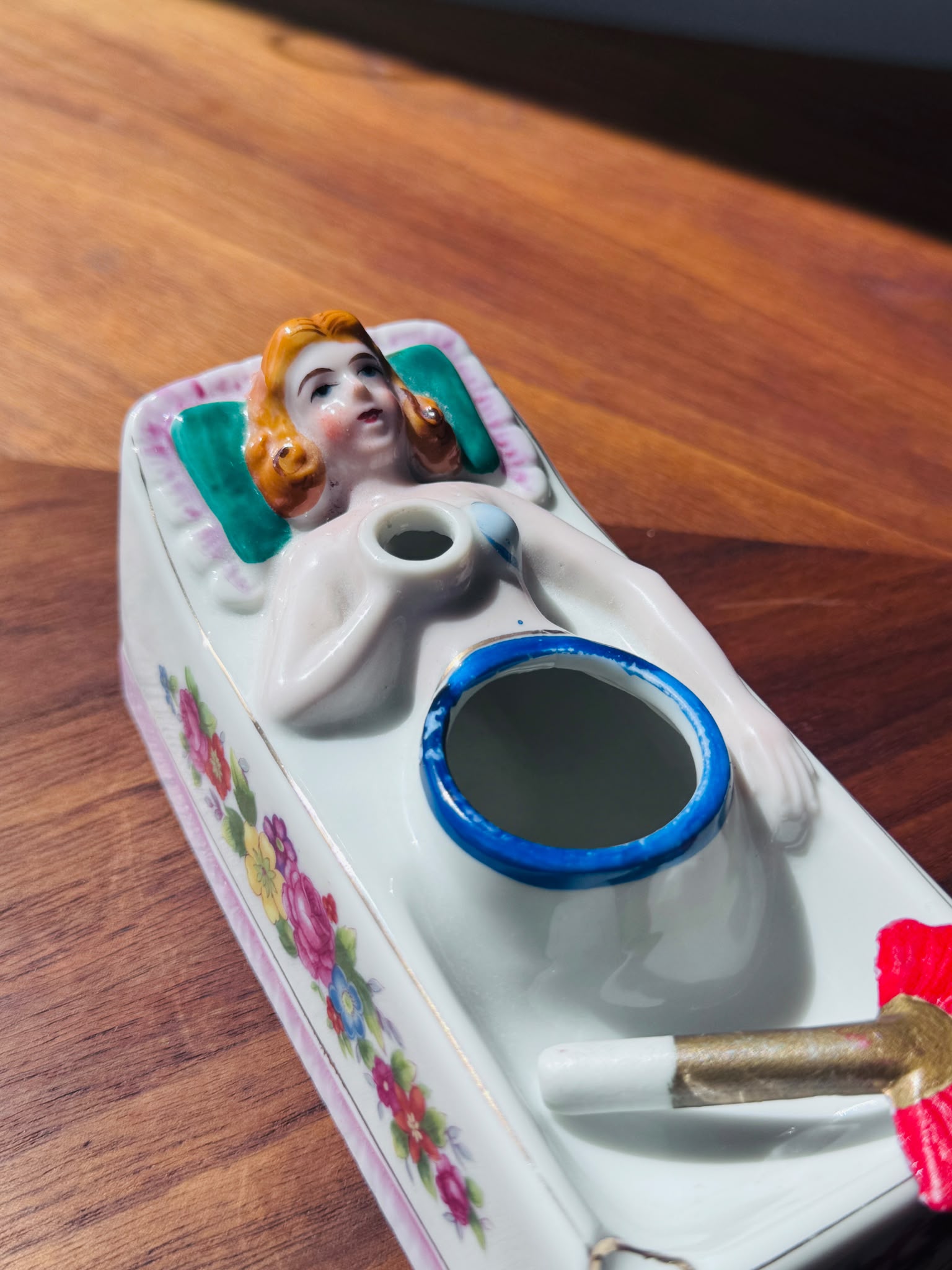 Rare! Vintage C.a. 1950s Japanese Pin-Up Girl “Naughty Nodder” Ashtray (MT2613)