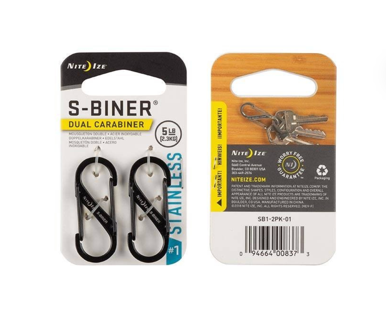 Nite-Ize S-Biner #1, 2 pcs Set