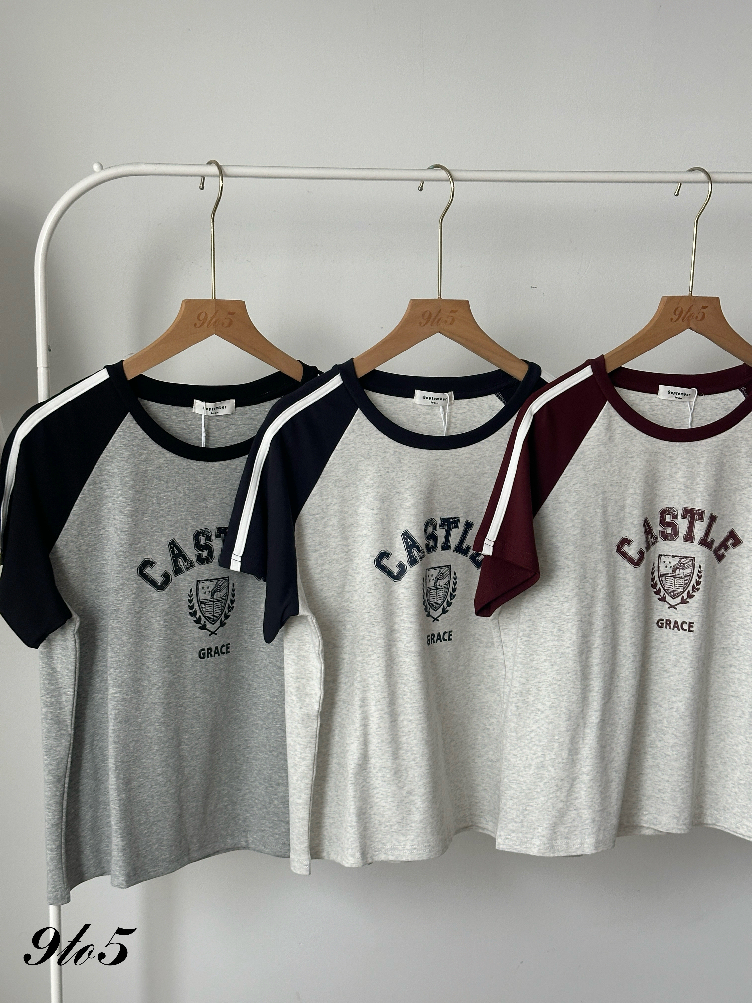 T4227 Contrast Raglan Sleeve Tee - 5 Colors 