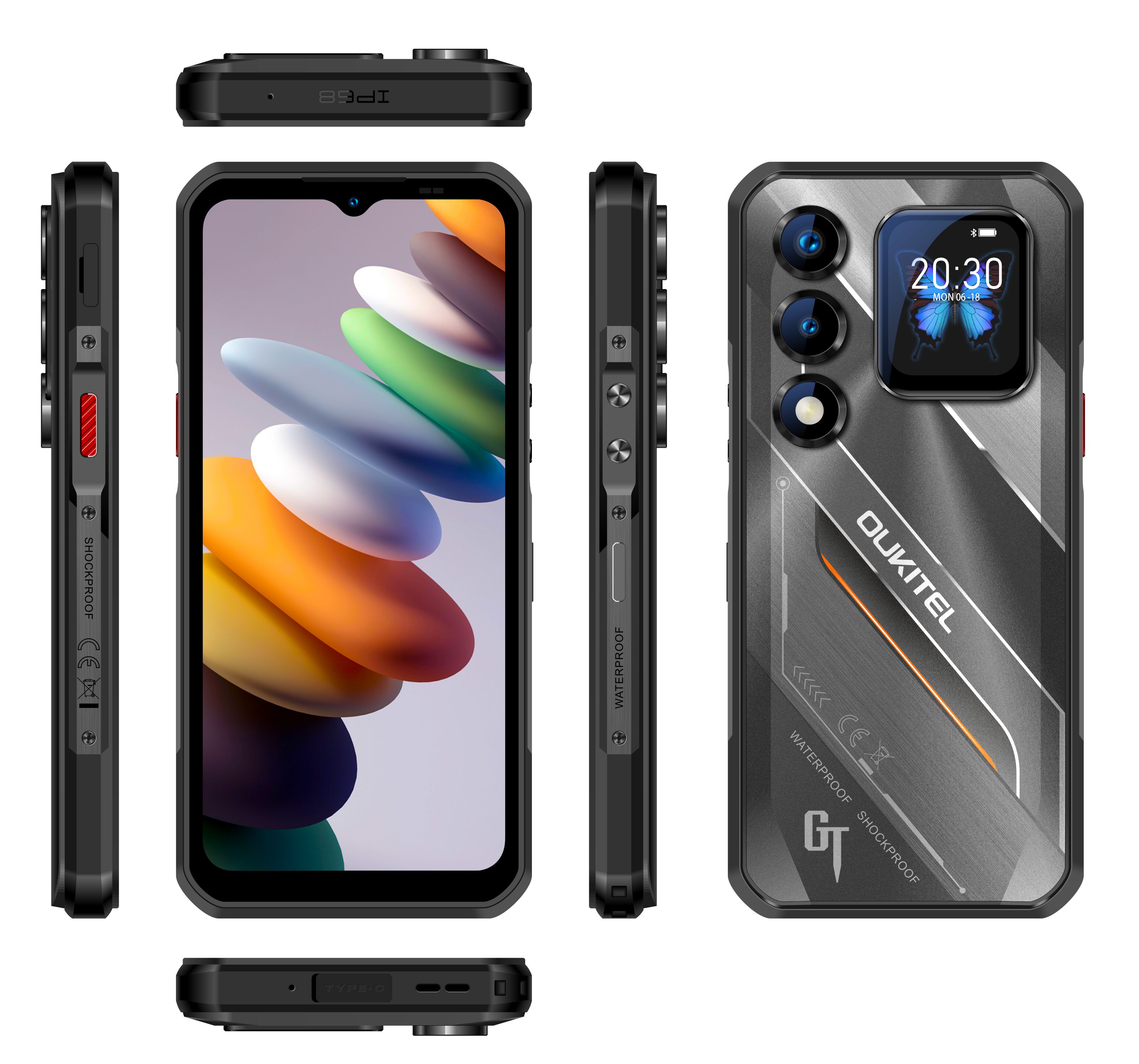OUKITEL WP66 5G | 6.6吋 120Hz 1.81吋背屏 11000mAh AI工具 三防手機 Rugged Phone
