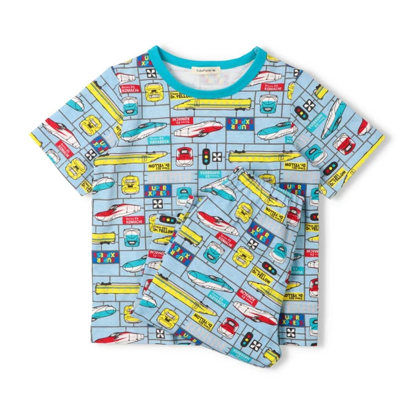 <🌟訂購🌟>Kids Foret新幹線100%錦短袖家居服