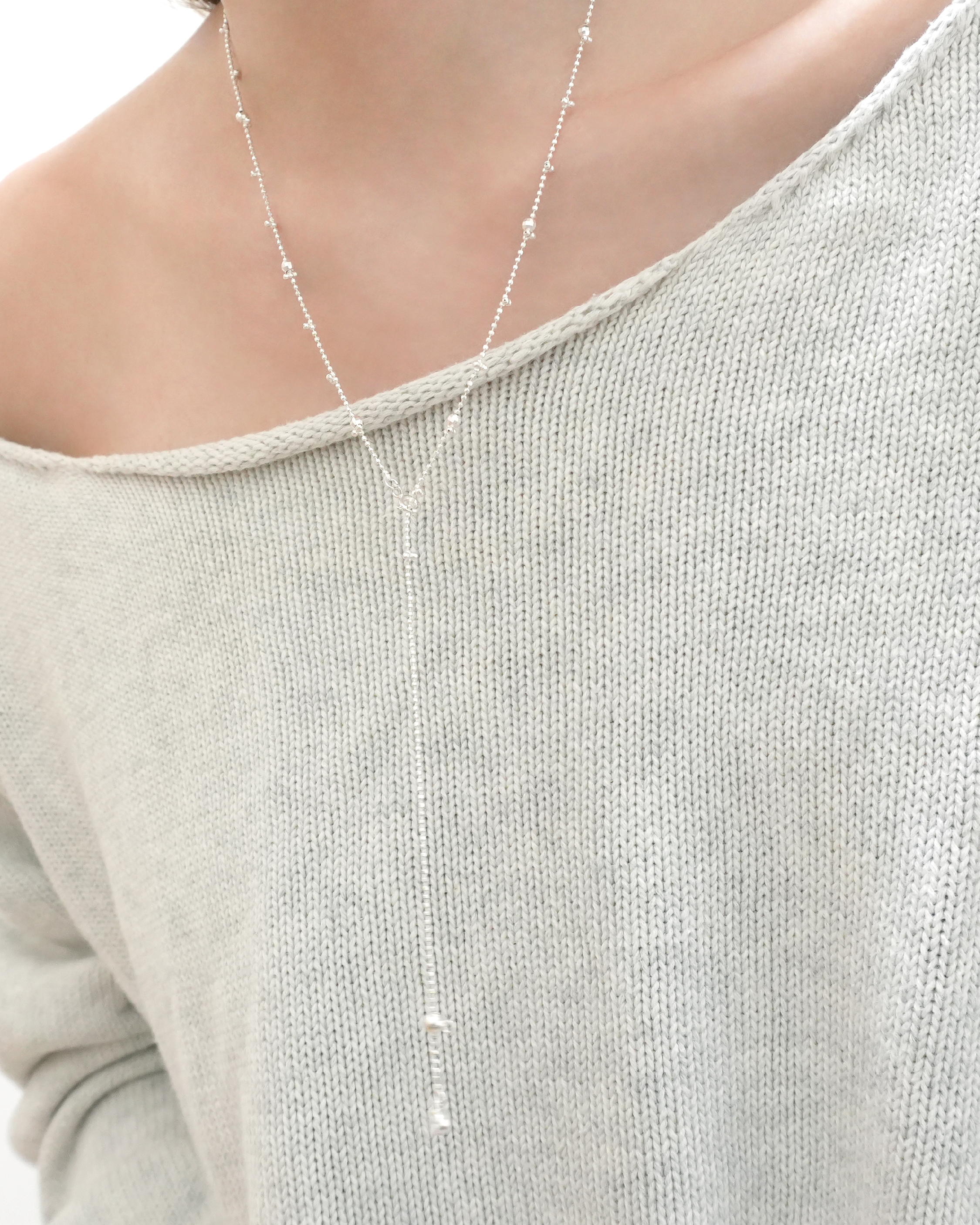 Flexible Silver Ball Necklace