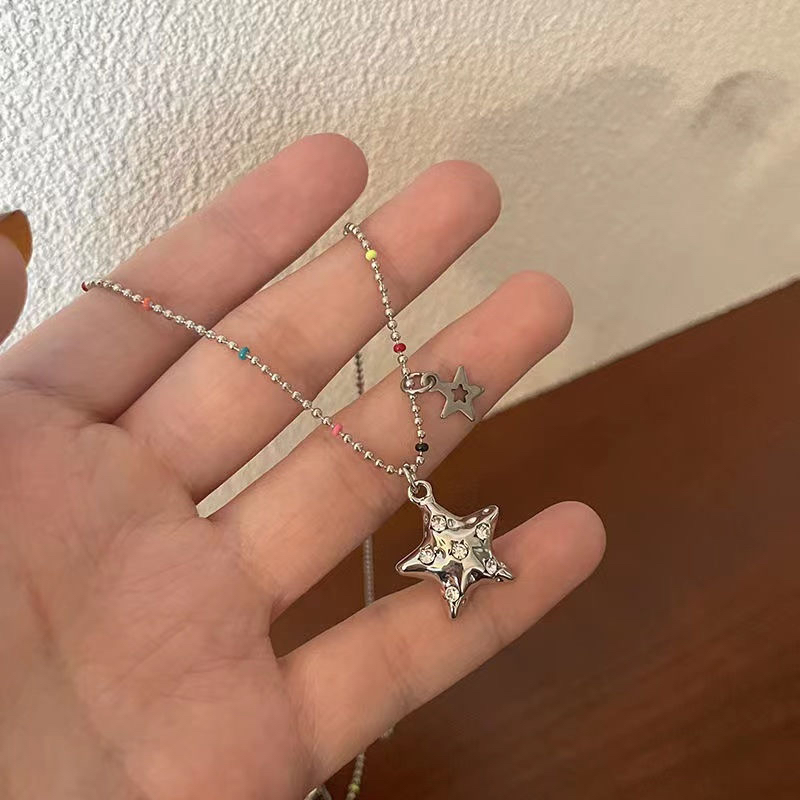 NL110彩色星星项链