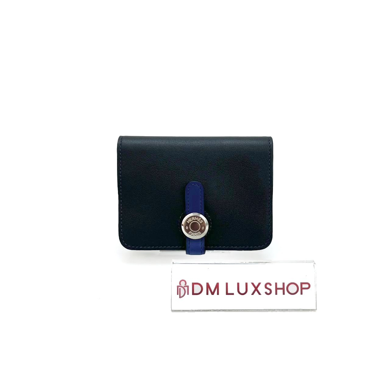Hermes Dogon Card Case Noir PHW (Stamp Square Q)