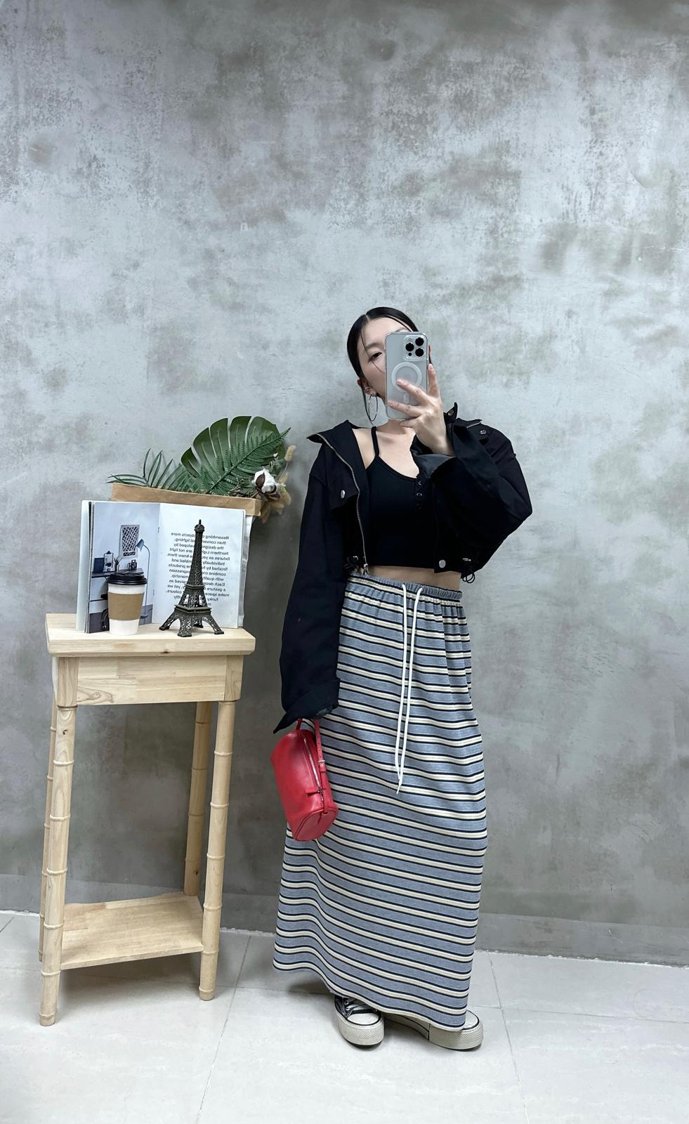 V07 扣鈕暗紋Bra top