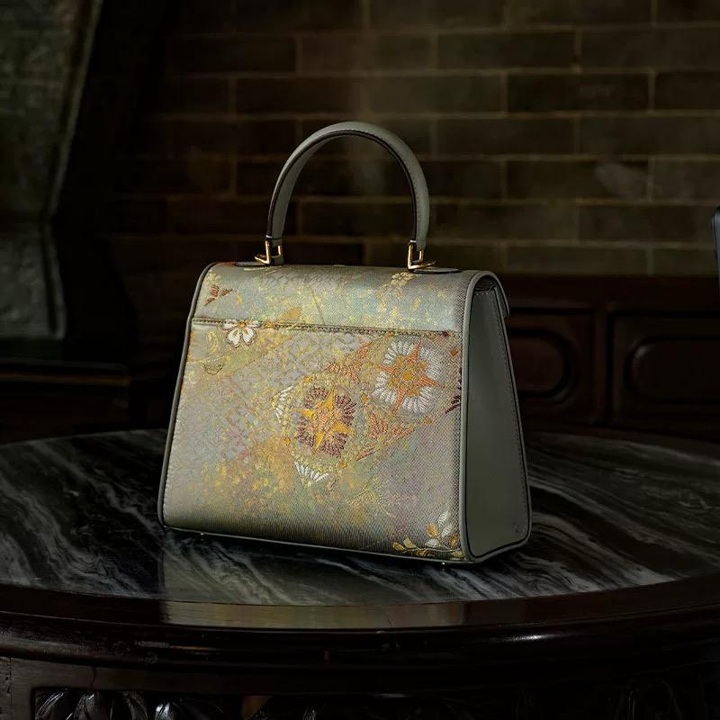 唐錦∞春曉曲刺繡花鳥紋新中式手袋