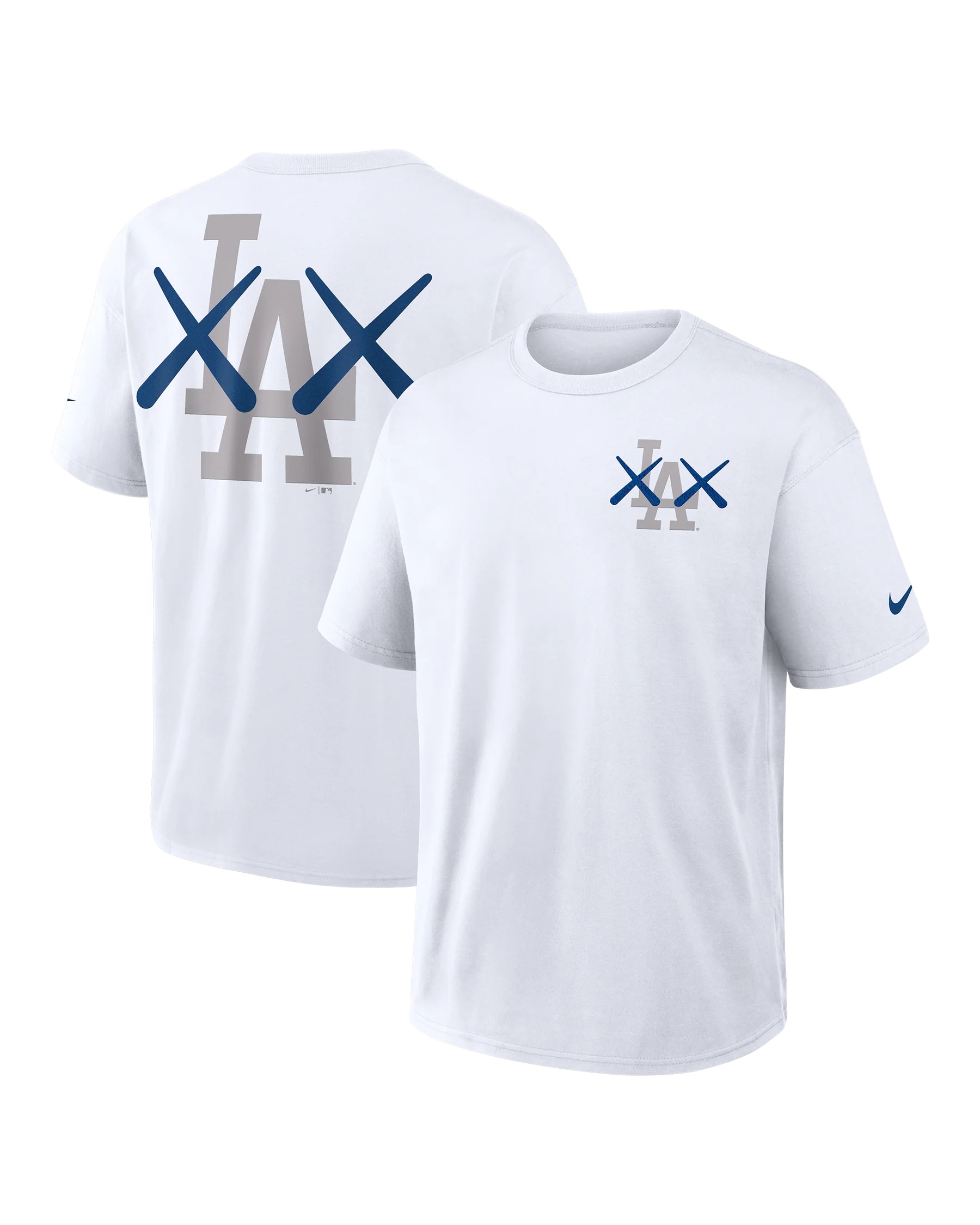 KAWS Men's Nike MLB Fanatics Fest Elevated Max 90 Tee Los Angeles Dodgers - White
