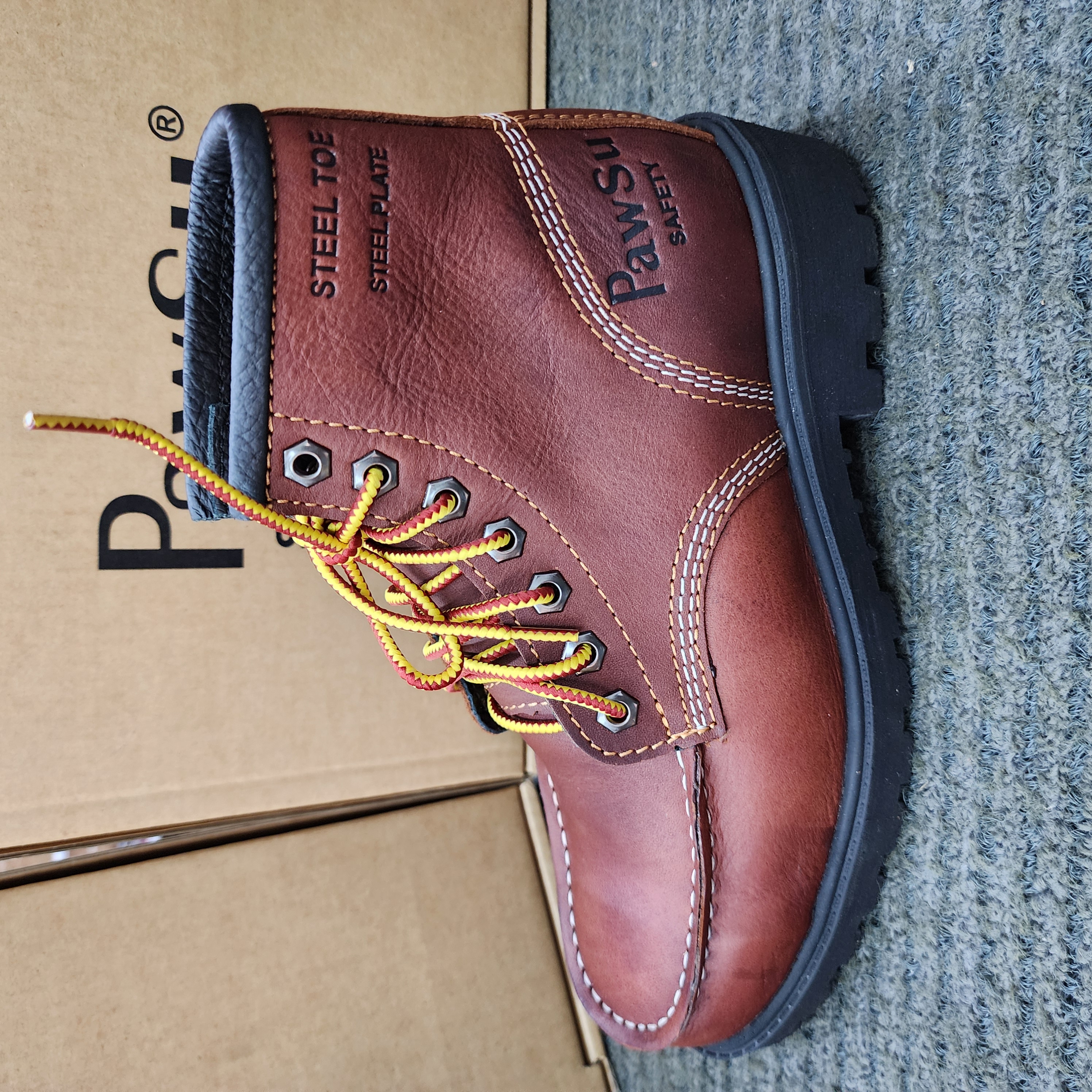 PAWSU MEN'S SAFETY BOOT / STEEL TOE PLATE HEAVY DUTY SAFETY BOOT / KASUT KERJA LELAKI PS905 SAFETY SHOES Kasut Keselamatan
