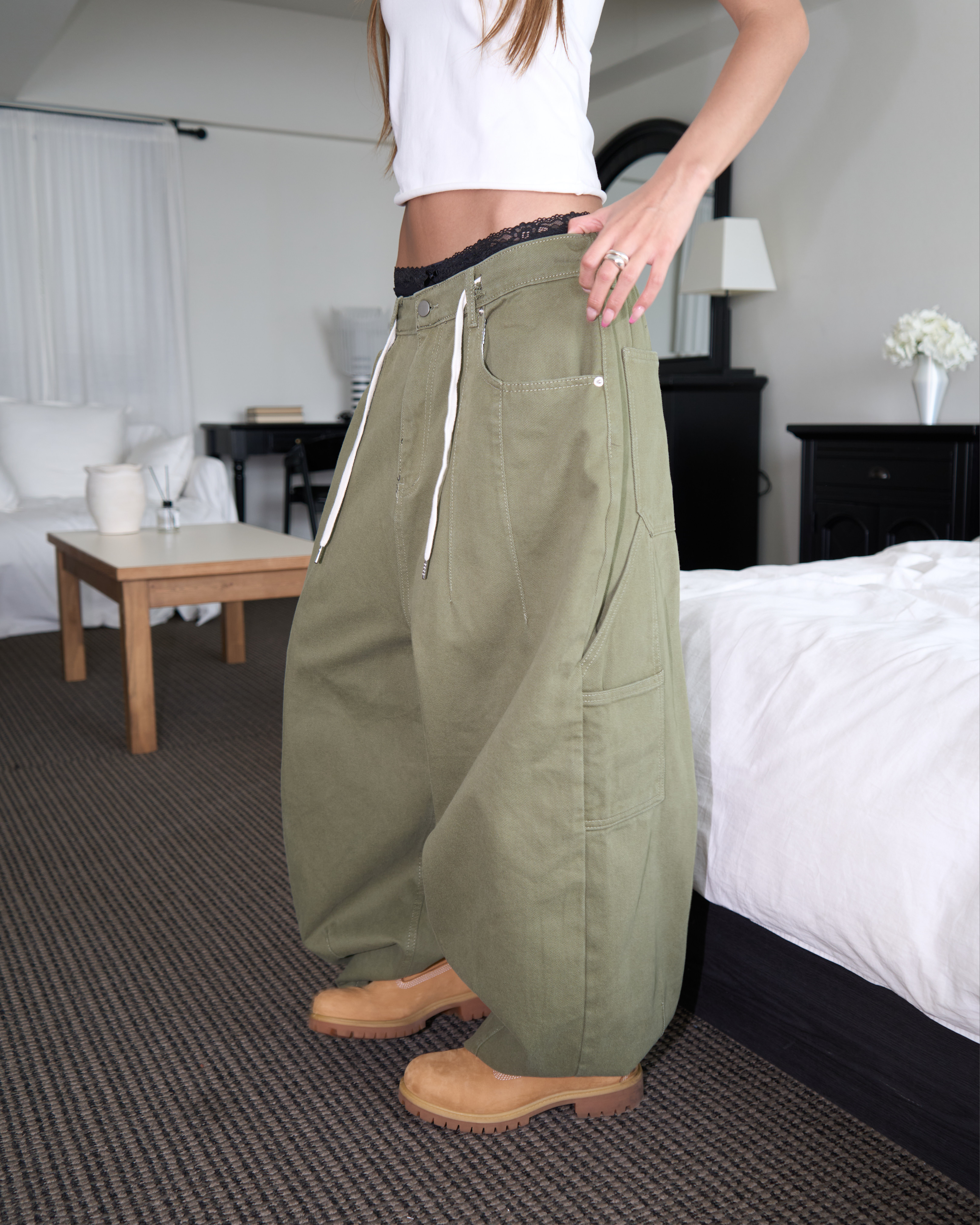 Sido Mega Wide Carpenter Cotton Pants(Unisex)