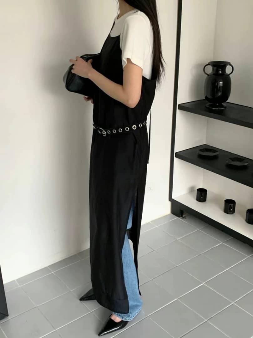 Minimalist Silky Camisole Long Top‖ 简约丝感吊带长版上衣 KR02622203