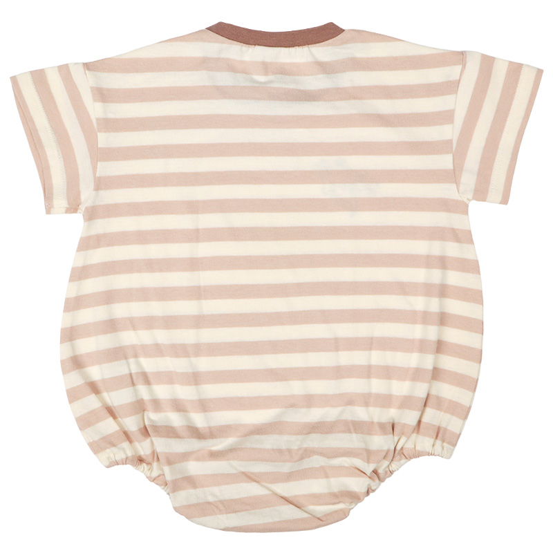 🇯🇵預訂 日本直送🇯🇵Winnie the pooh小熊維尼貼花條紋短袖包屁衣