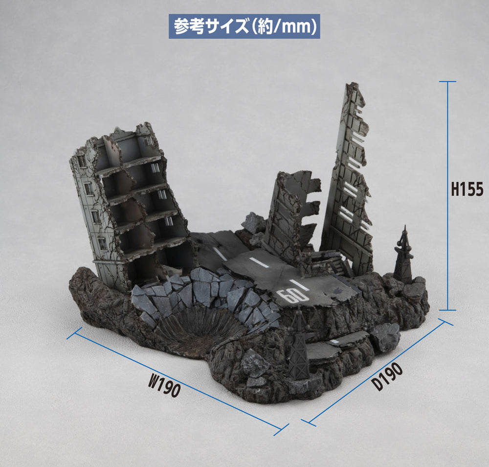 R.M.S《機動戰士高達 》G502M 紐約廢墟 (金屬色ver.) MEGAHOUSE RM series G structure Mobile Suit Gundam【GS02M】The abandoned buildings in New Yark city（Material Color Edition）場景