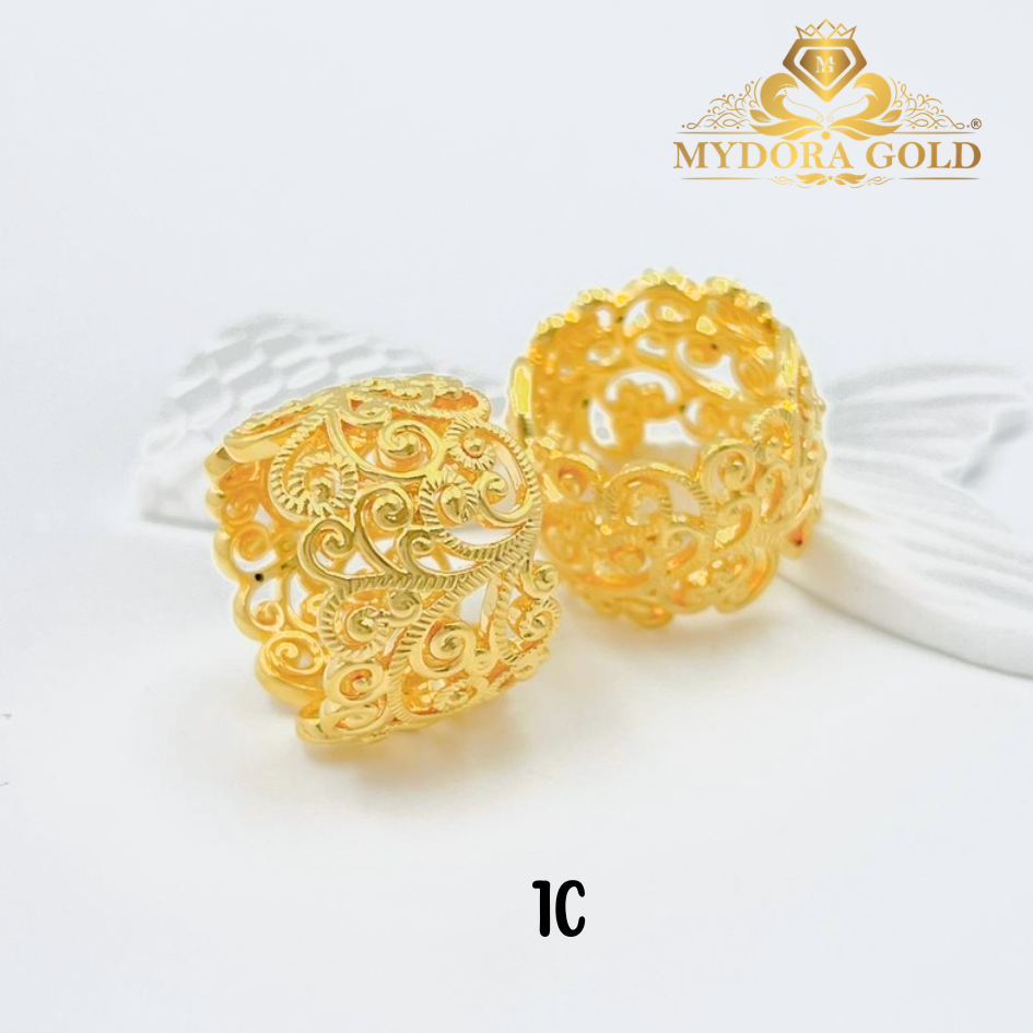 MYDORA Cincin Tiara Jawa Anggun Pahat (5G) l EMAS 916/22K