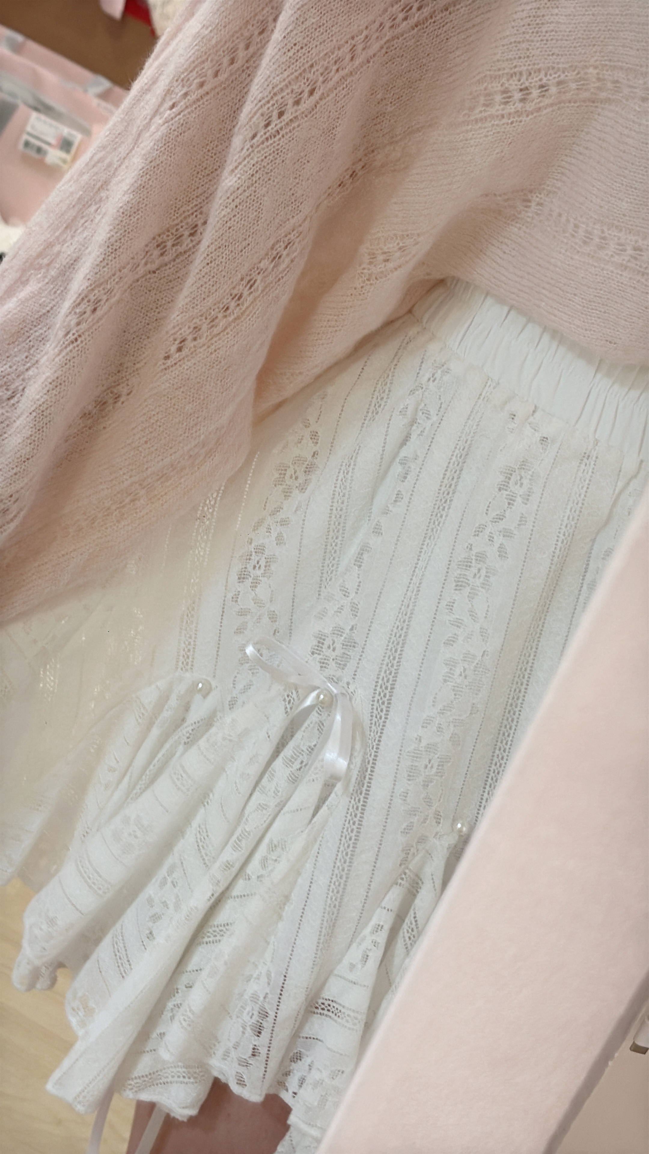 The Pearl Bow Lace Skirt