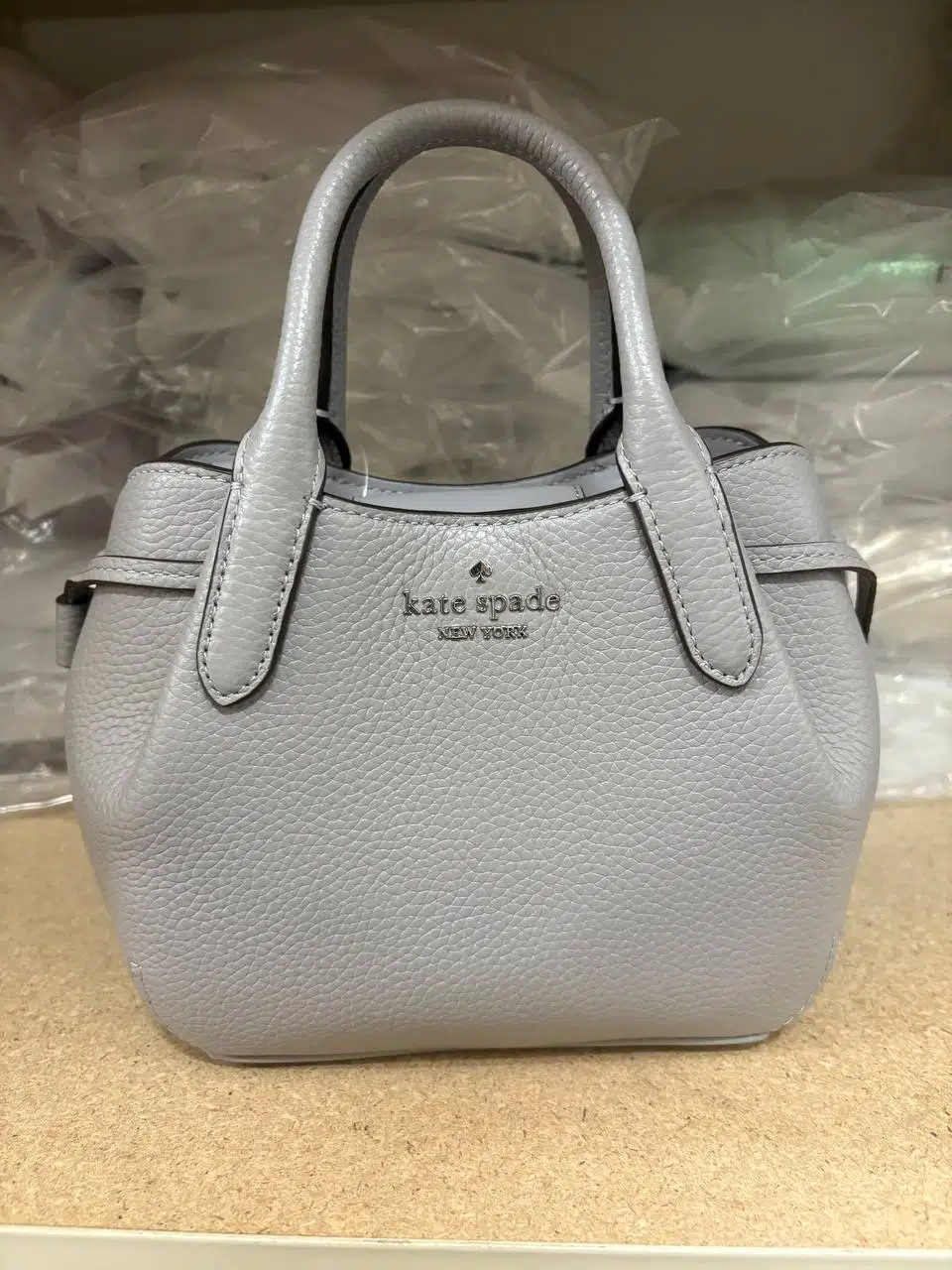 香港現貨-KATE SPADE Dumpling Mini Satchel In Mountain Grey